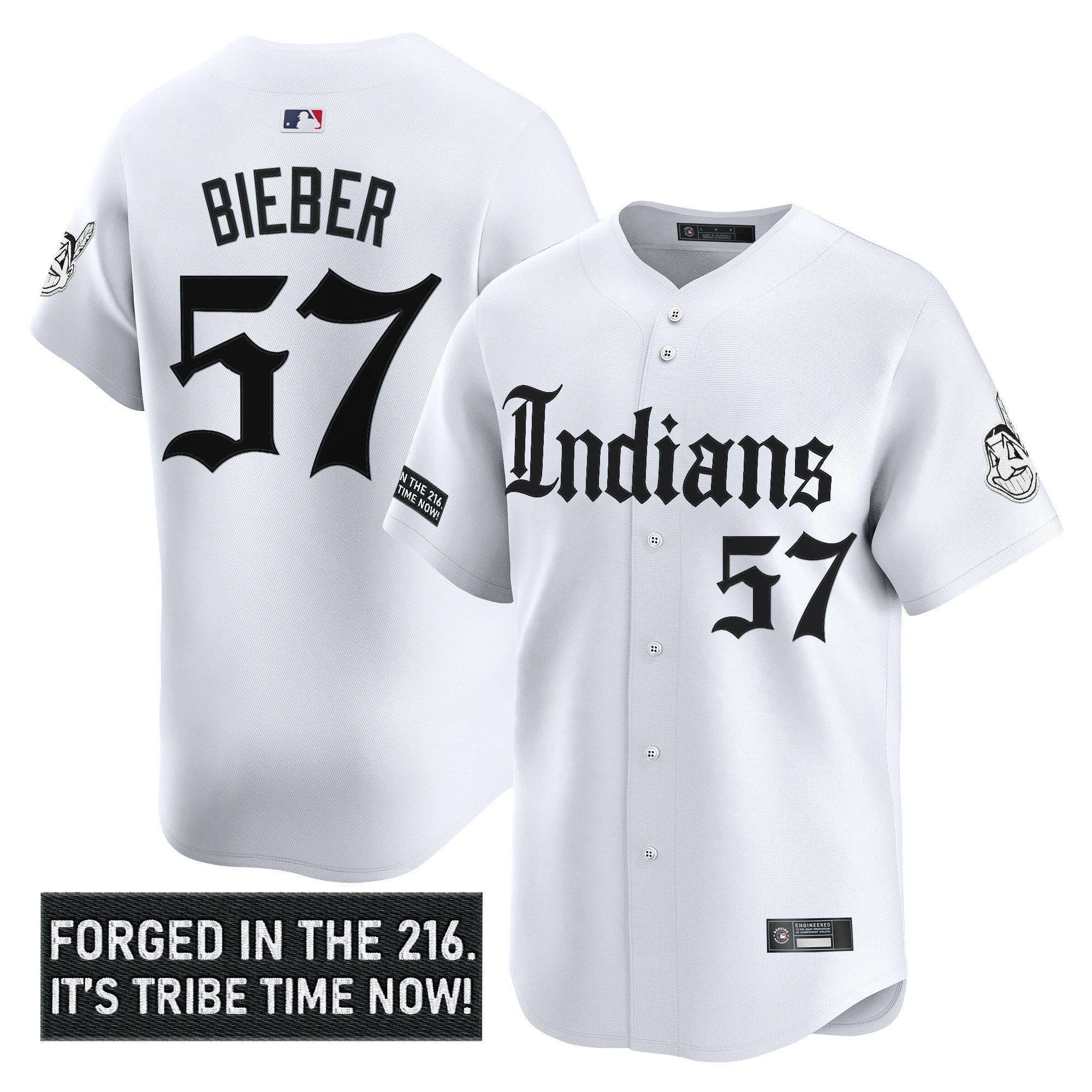 Men’s Cleveland Indians ‘Gothic Iron Edition’ Vapor Premier Limited Jersey V2