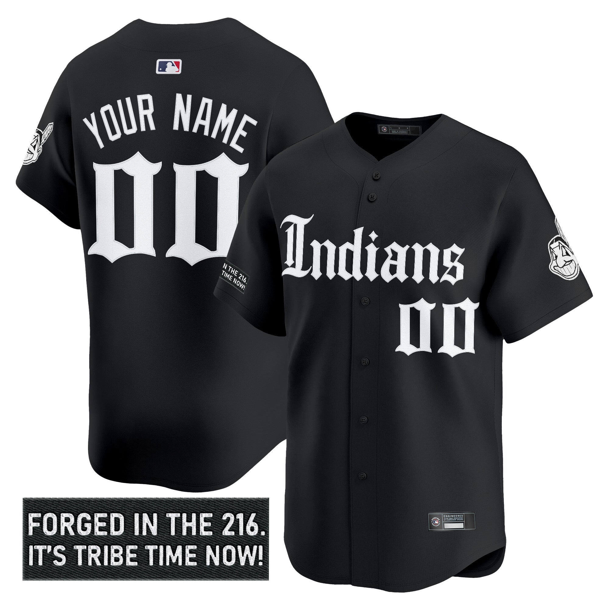 Cleveland Indians ‘Gothic Iron Edition’ Vapor Premier Limited Custom Jersey V2
