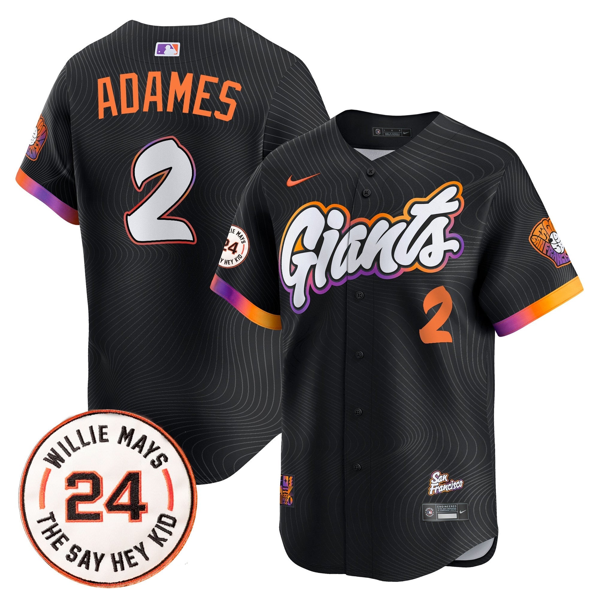 Men’s San Francisco 2025 Willie Mays Patch Vapor Premier Limited Jersey