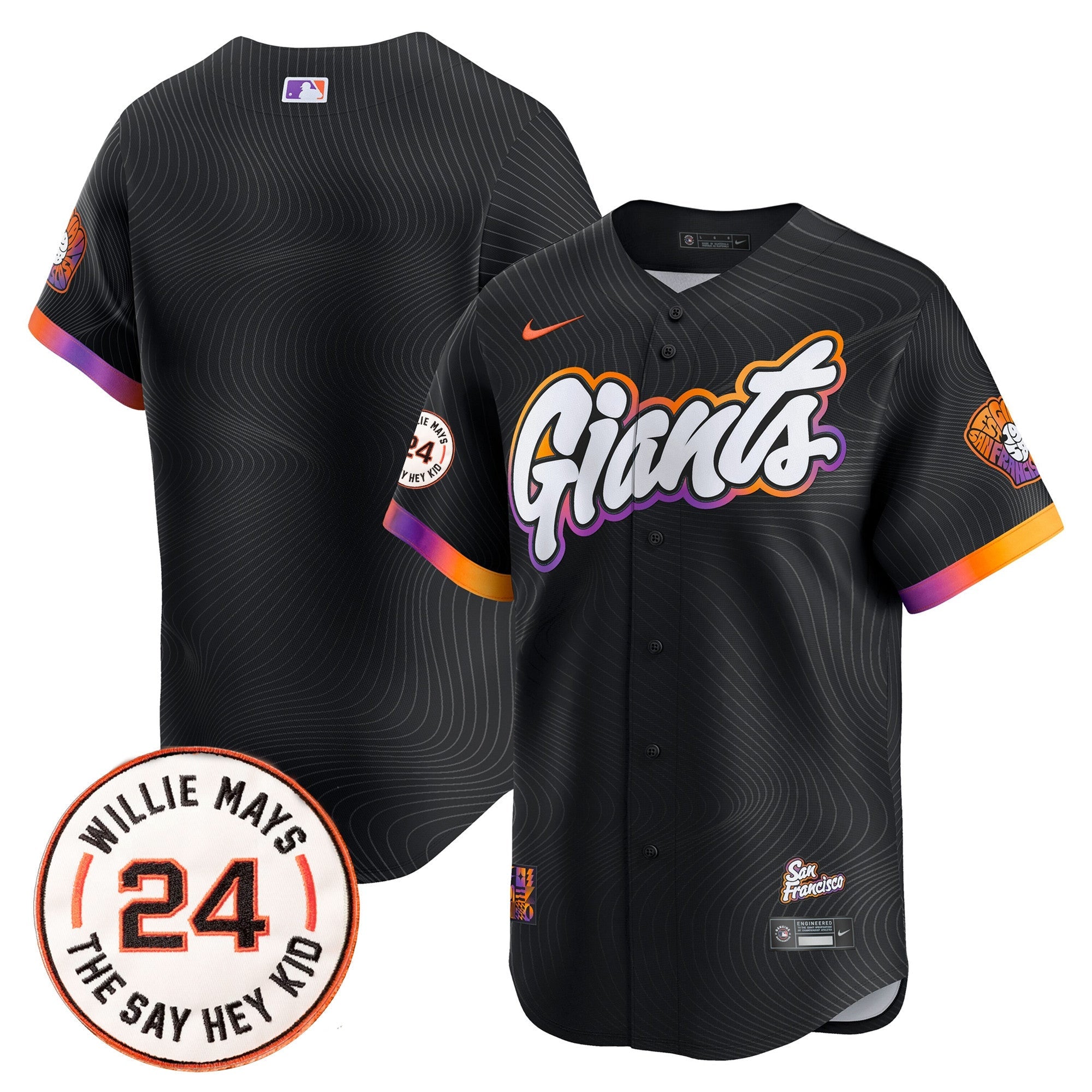 Men’s San Francisco 2025 Willie Mays Patch Vapor Premier Limited Jersey