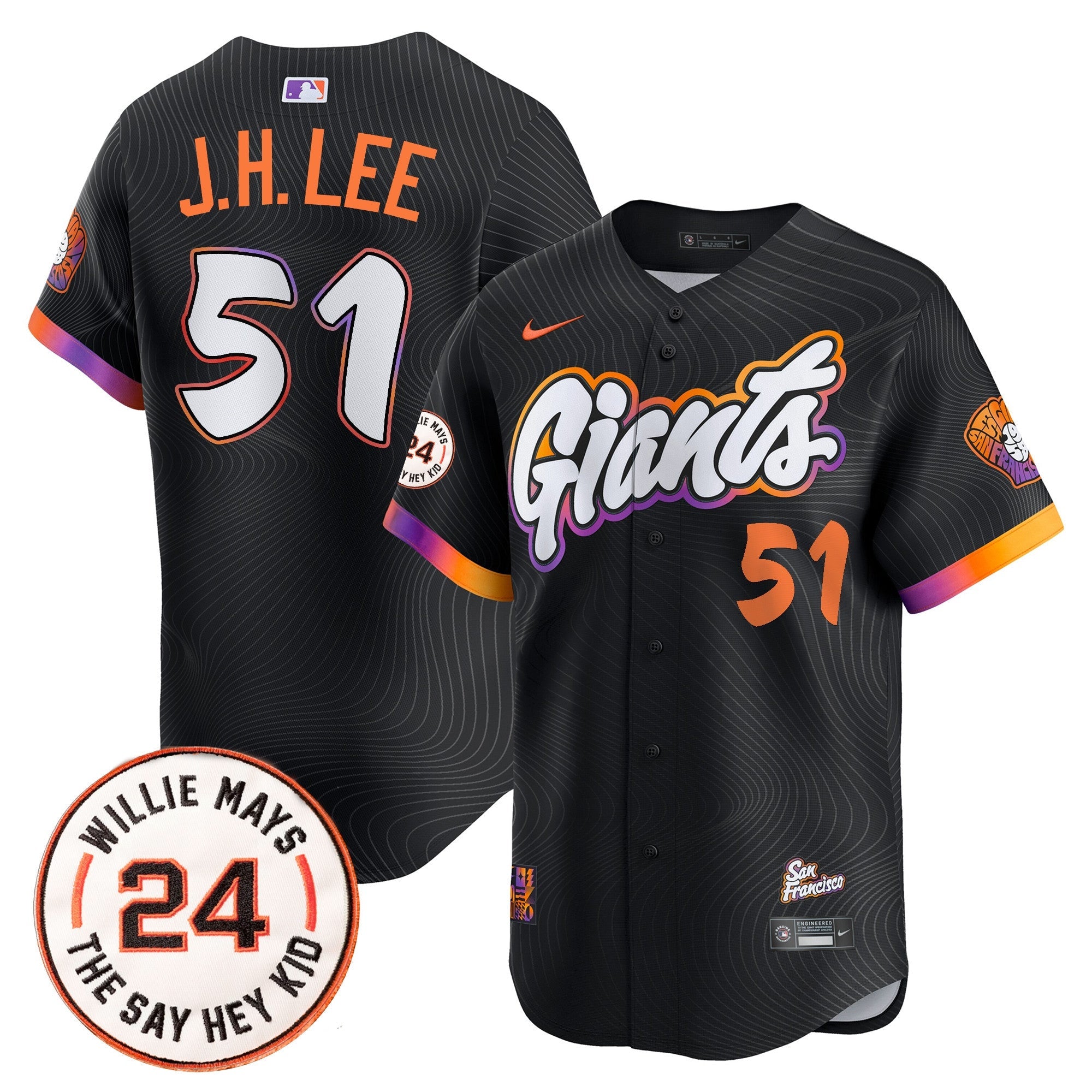 Men’s San Francisco 2025 Willie Mays Patch Vapor Premier Limited Jersey