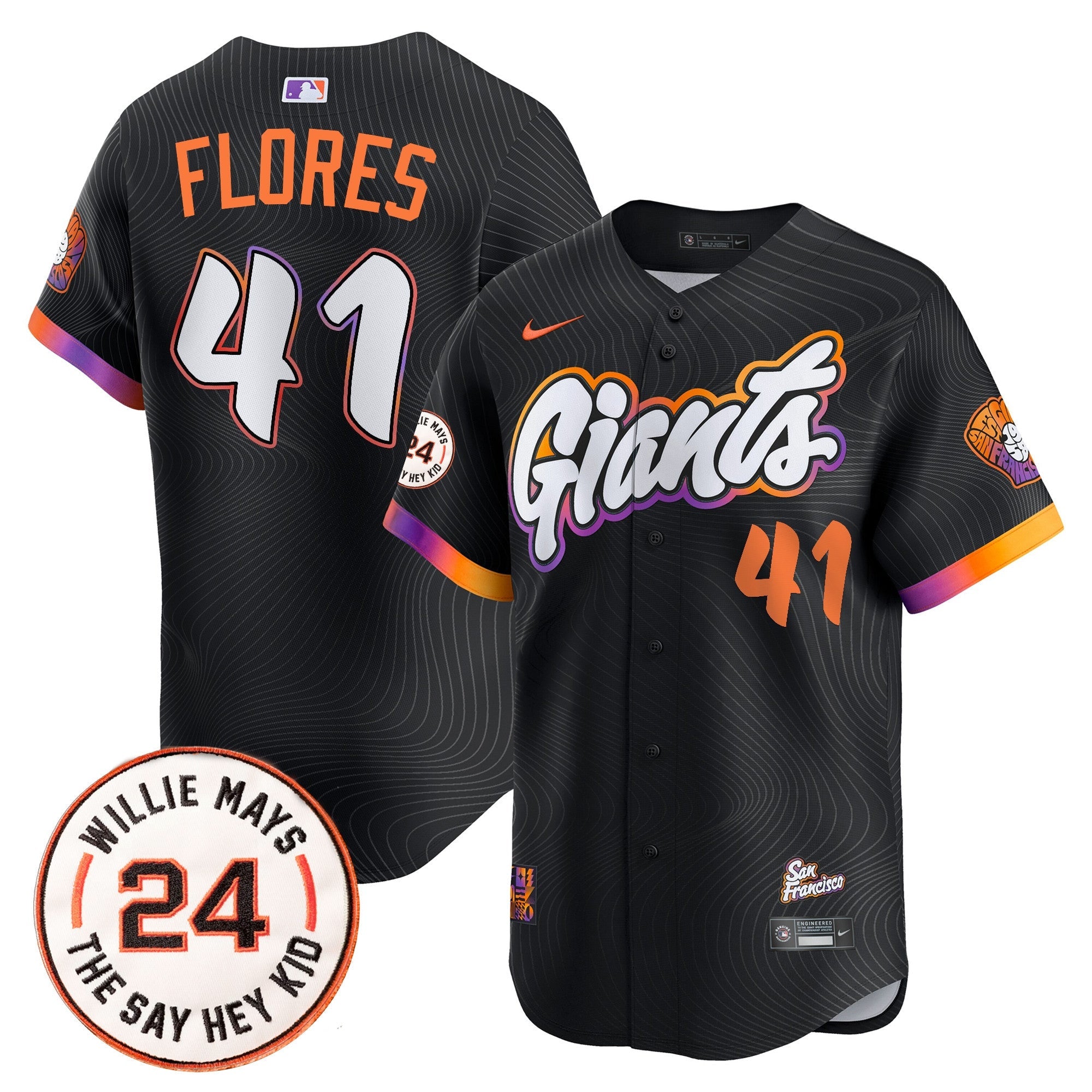 Men’s San Francisco 2025 Willie Mays Patch Vapor Premier Limited Jersey
