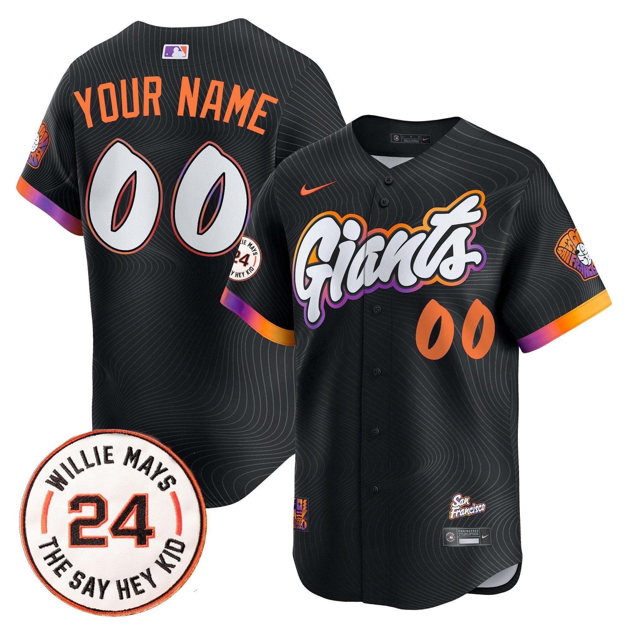 San Francisco 2025 Willie Mays Patch Vapor Premier Limited Custom Jersey