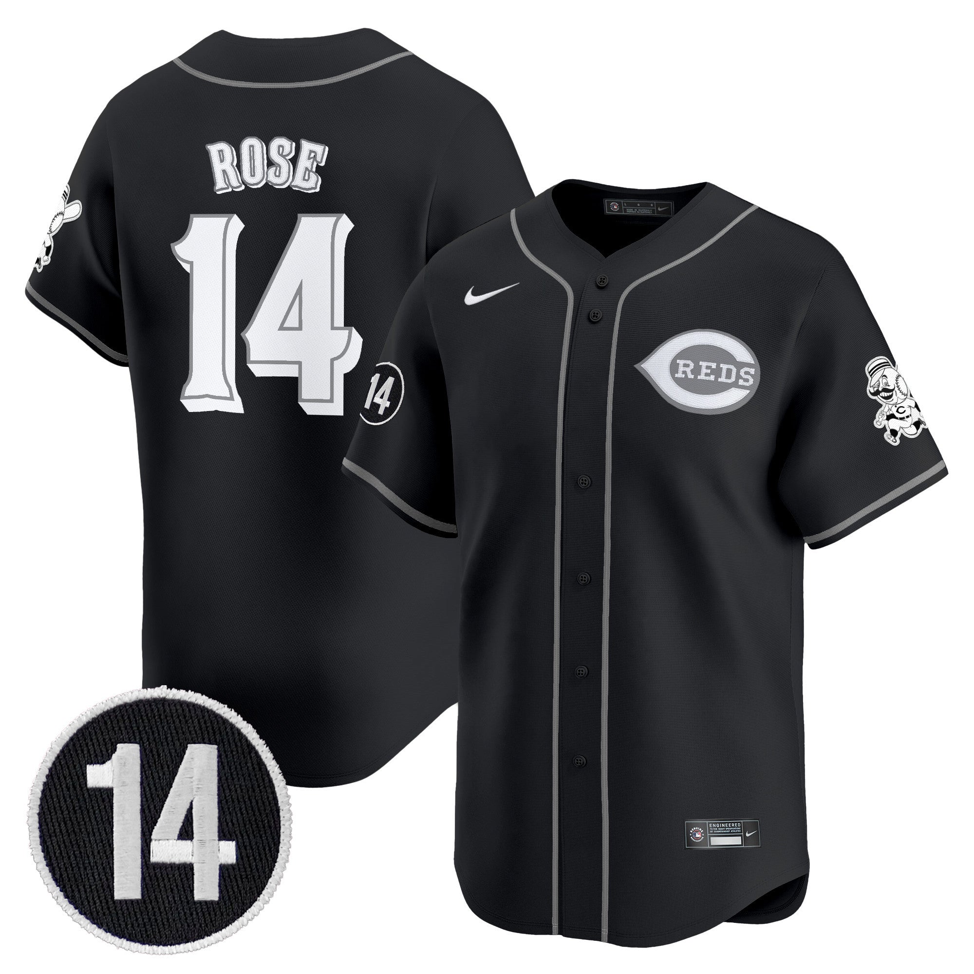 Cincinnati 2025 Lights Out Vapor Premier Limited Jersey – Pete Rose Patch