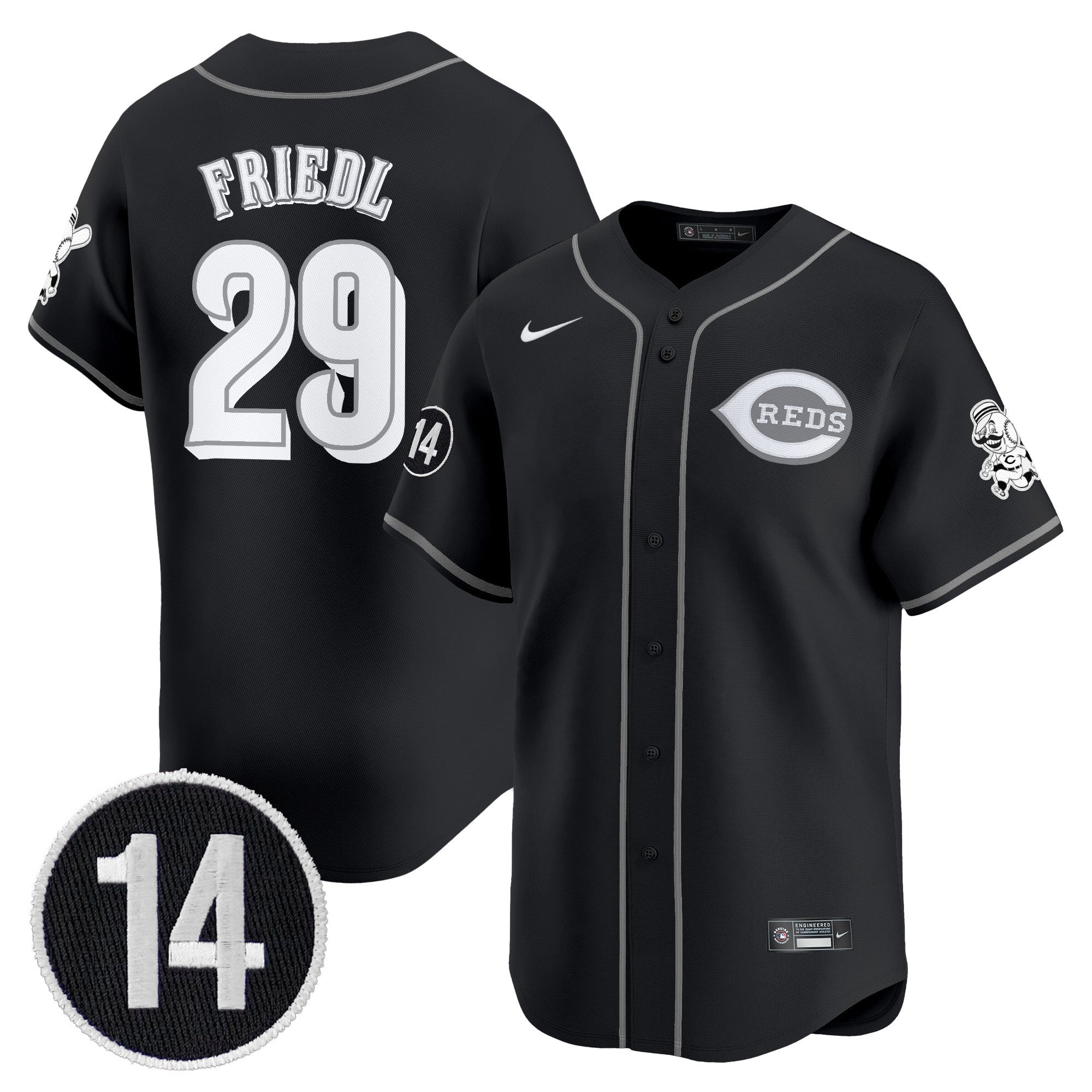 Cincinnati 2025 Lights Out Vapor Premier Limited Jersey – Pete Rose Patch