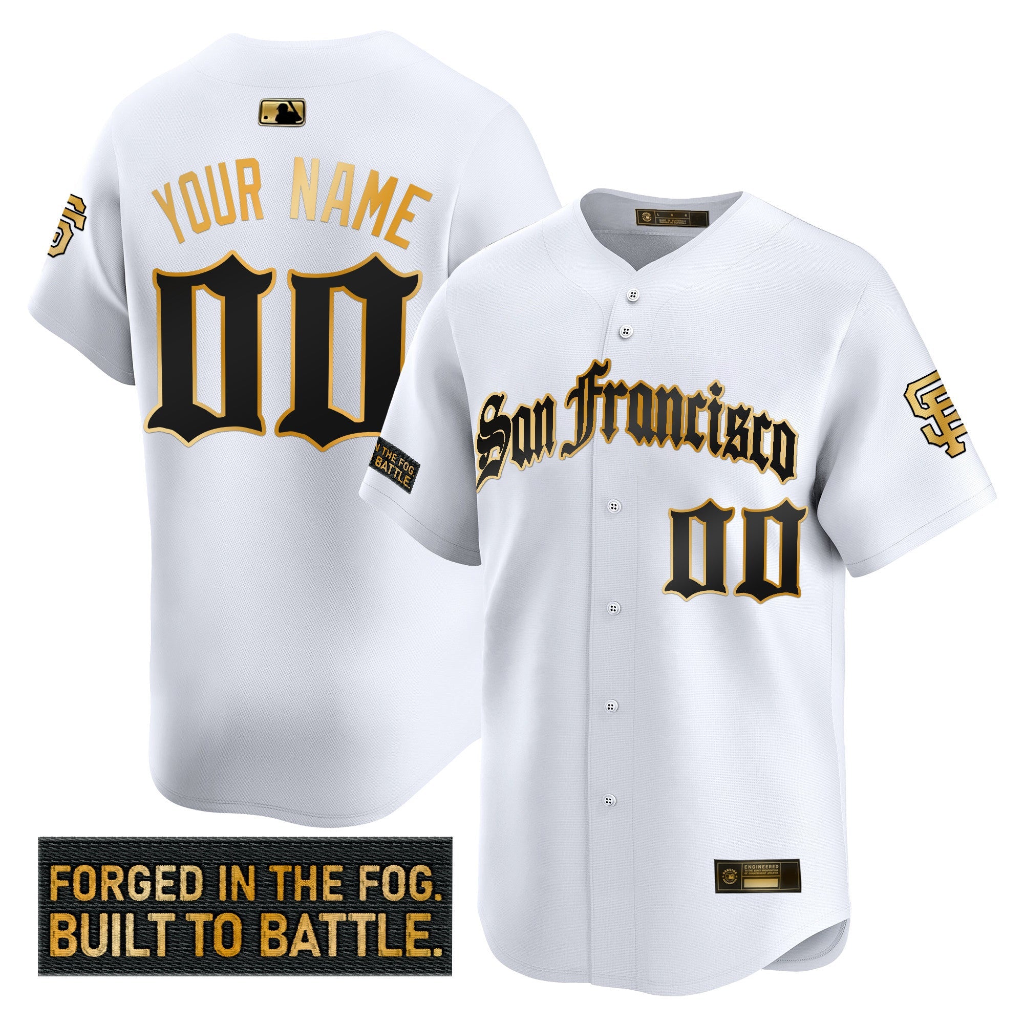 San Francisco ‘Gothic Fog Edition’ Gold Vapor Premier Limited Custom Jersey