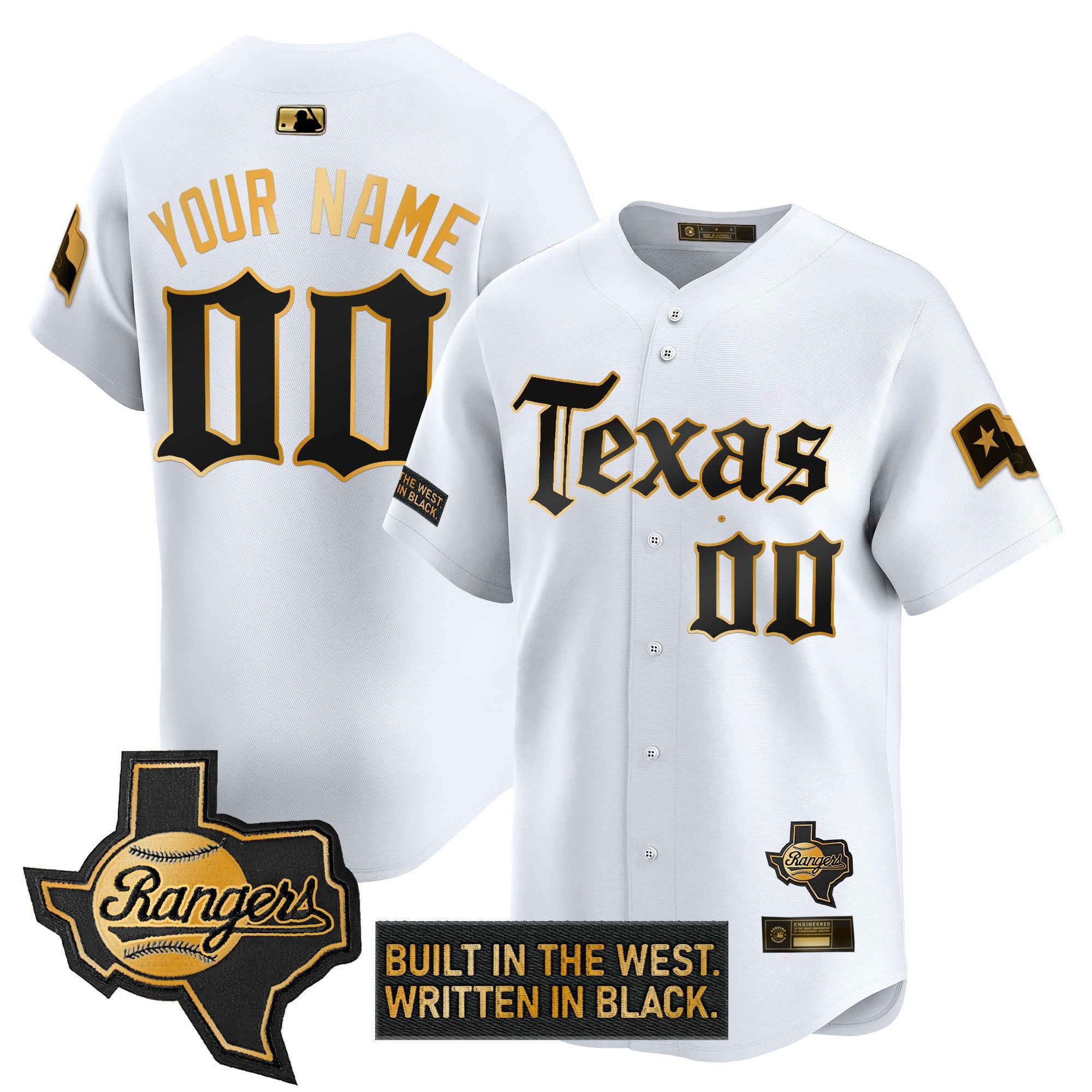 Texas ‘Gothic Frontier Edition’ Gold Vapor Premier Limited Custom Jersey