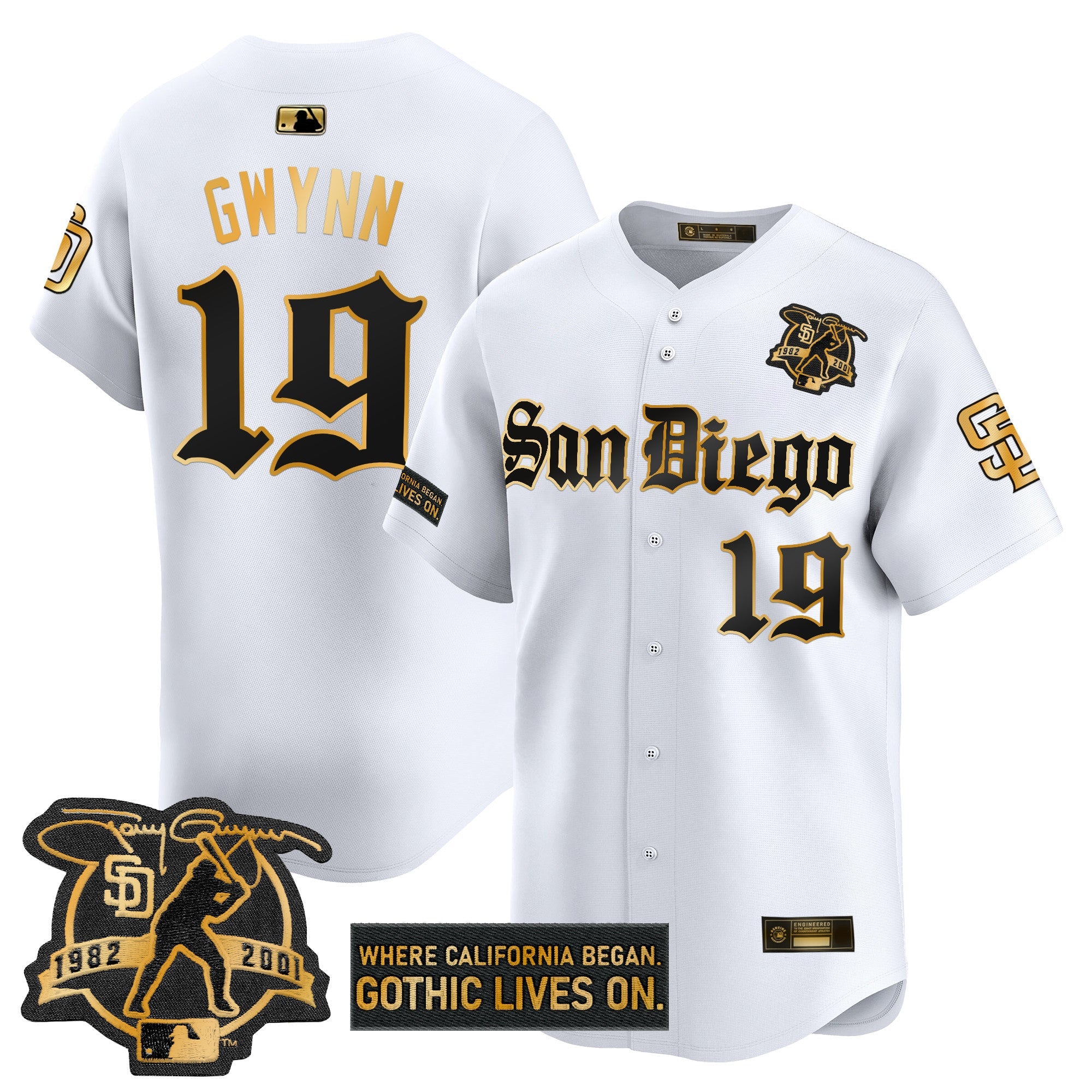 Men’s San Diego ‘Gothic Edition’ Gold Vapor Premier Limited Jersey