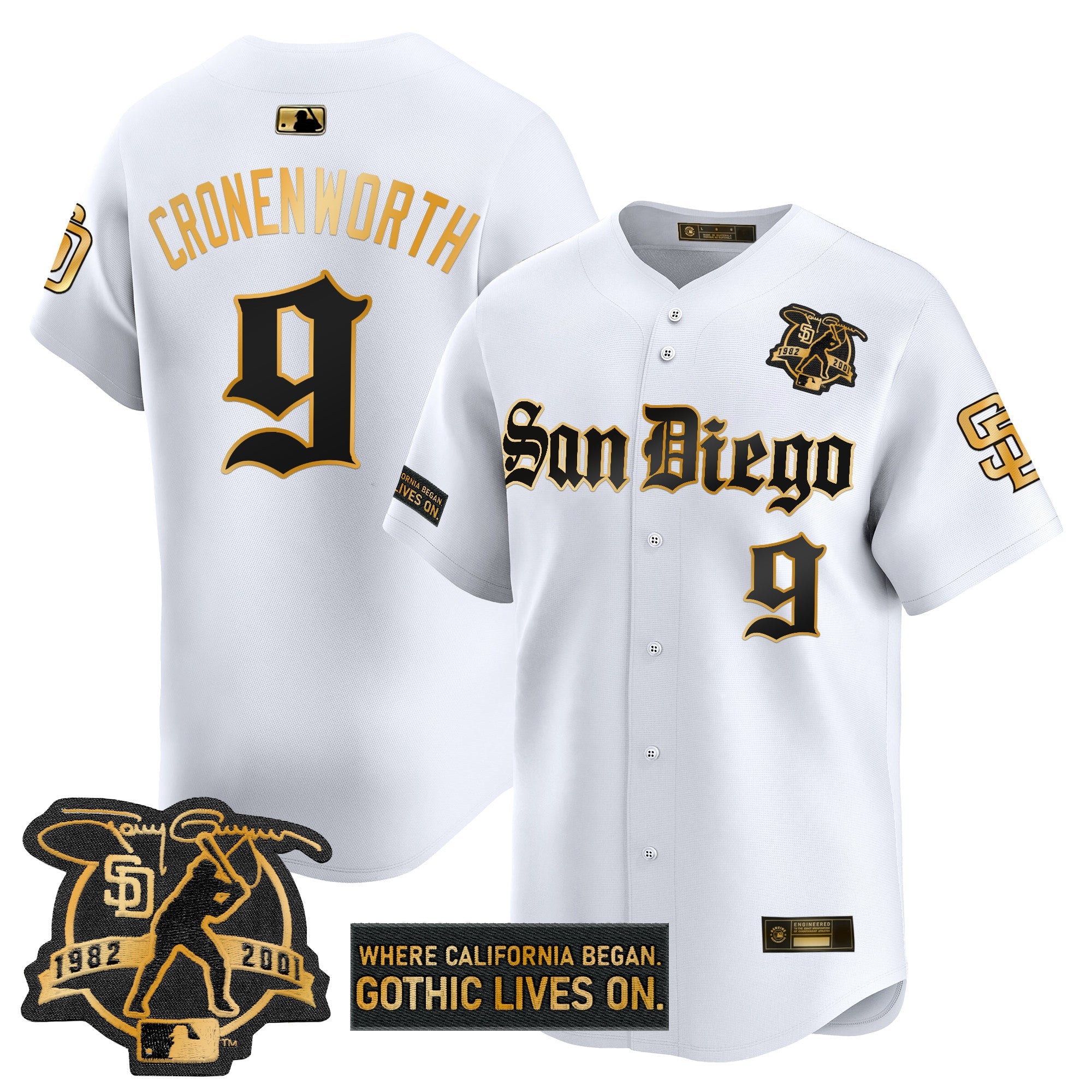 Men’s San Diego ‘Gothic Edition’ Gold Vapor Premier Limited Jersey