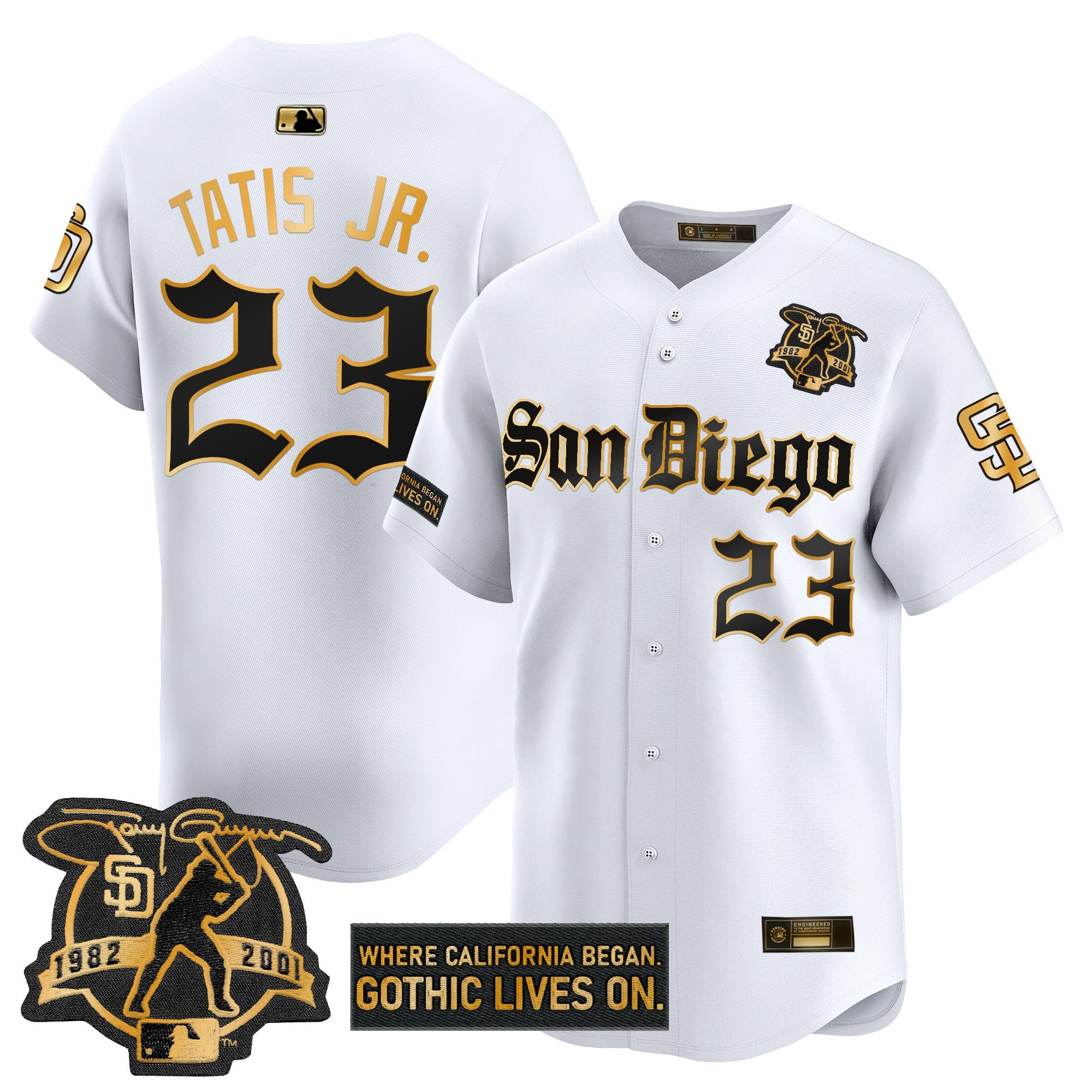 Men’s San Diego ‘Gothic Edition’ Gold Vapor Premier Limited Jersey
