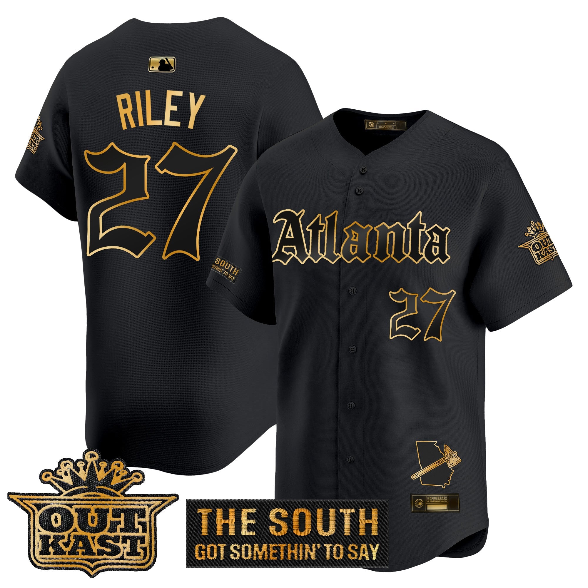 Men’s Atlanta ‘Gothic South x Outkast Edition’ Gold Vapor Premier Limited Jersey