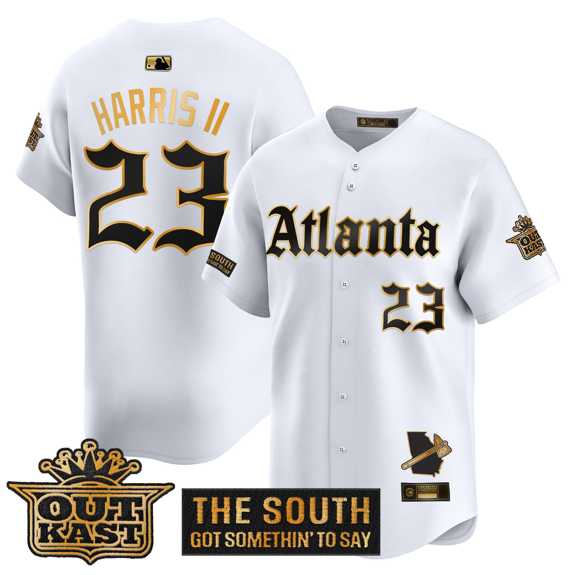 Men’s Atlanta ‘Gothic South x Outkast Edition’ Gold Vapor Premier Limited Jersey