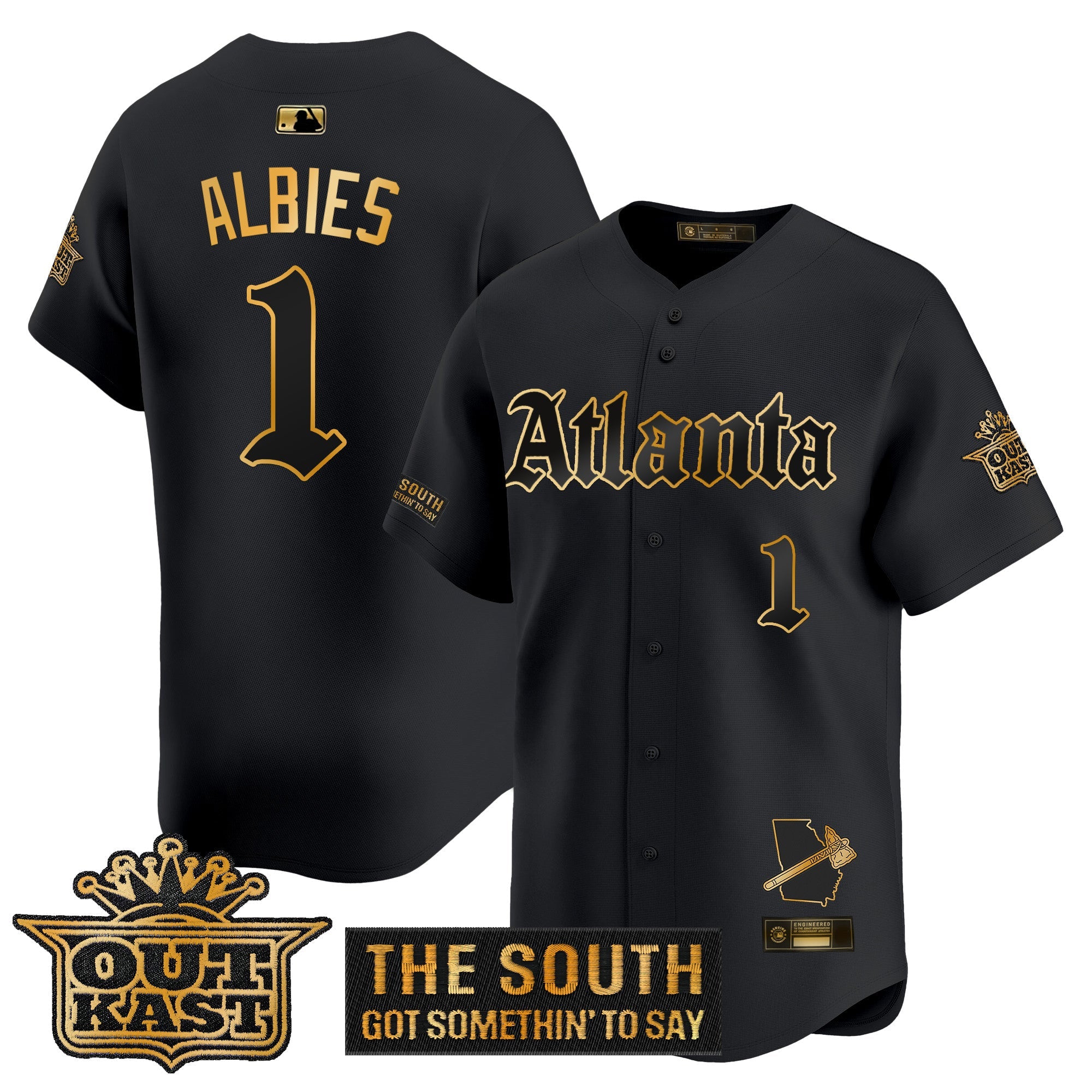 Men’s Atlanta ‘Gothic South x Outkast Edition’ Gold Vapor Premier Limited Jersey