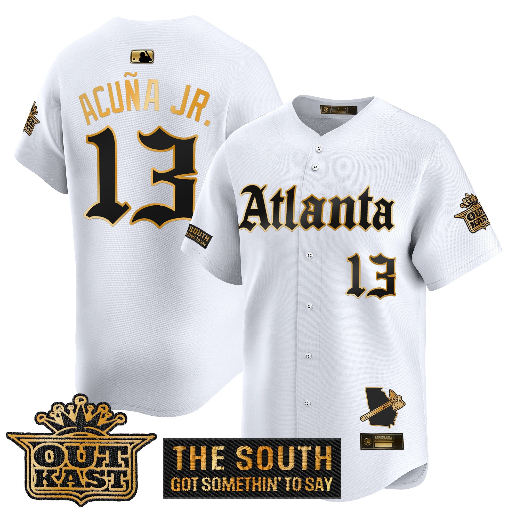 Men’s Atlanta ‘Gothic South x Outkast Edition’ Gold Vapor Premier Limited Jersey