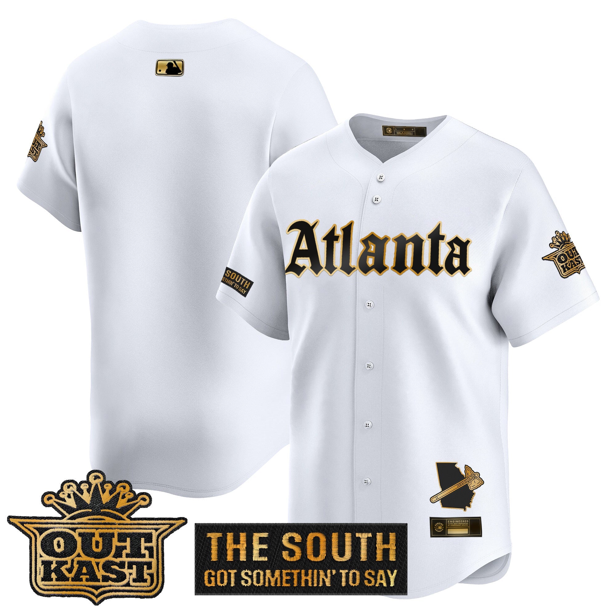 Men’s Atlanta ‘Gothic South x Outkast Edition’ Gold Vapor Premier Limited Jersey