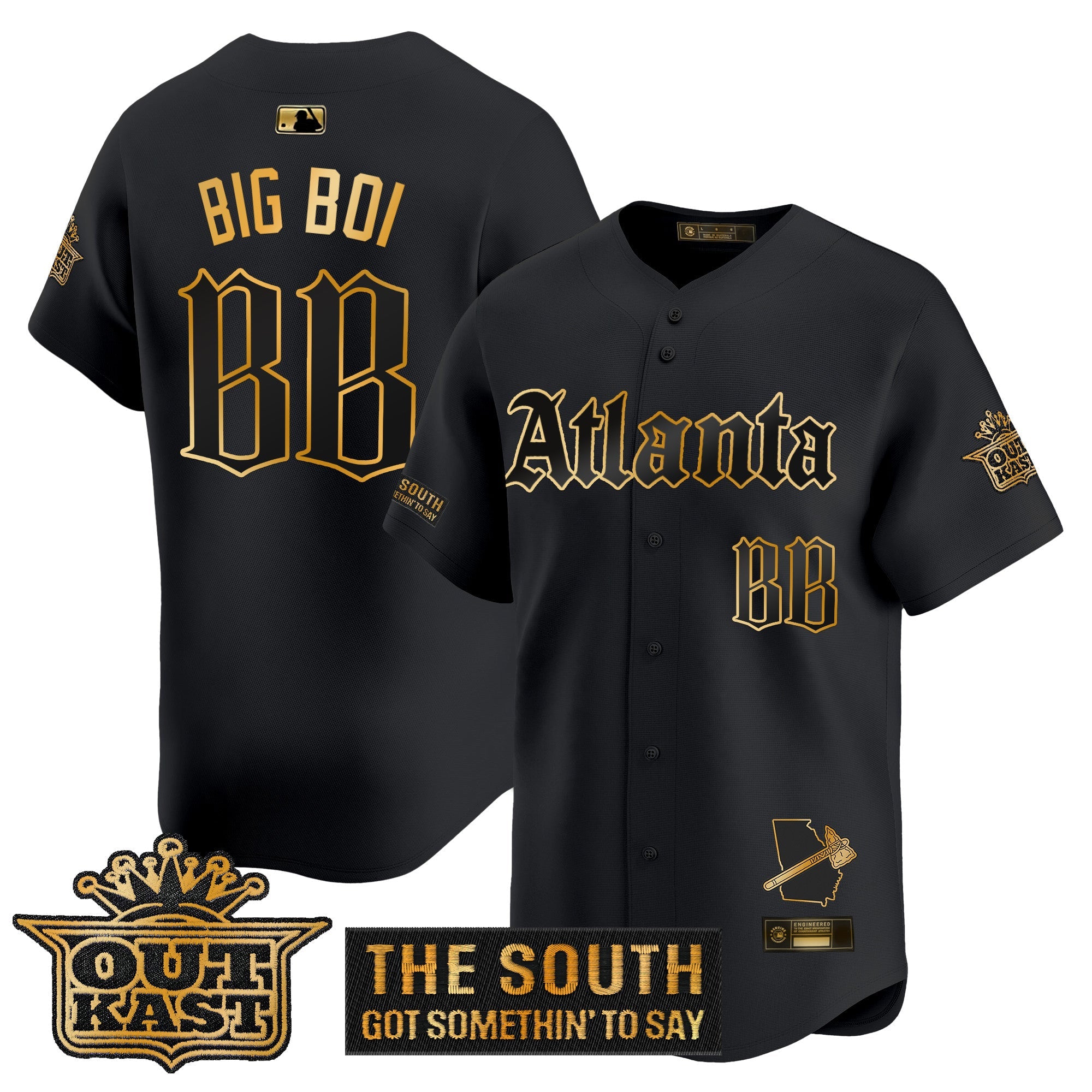 Men’s Atlanta ‘Gothic South x Outkast Edition’ Gold Vapor Premier Limited Jersey