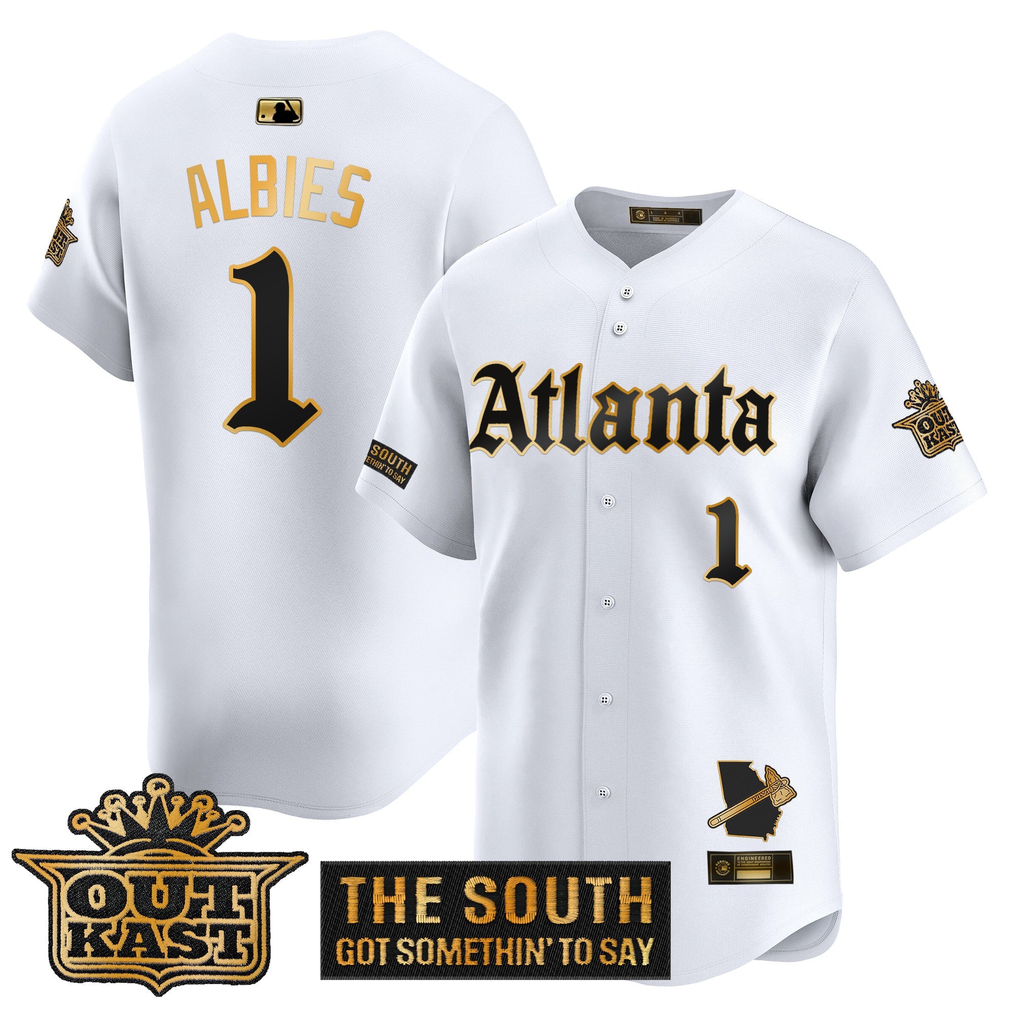 Men’s Atlanta ‘Gothic South x Outkast Edition’ Gold Vapor Premier Limited Jersey