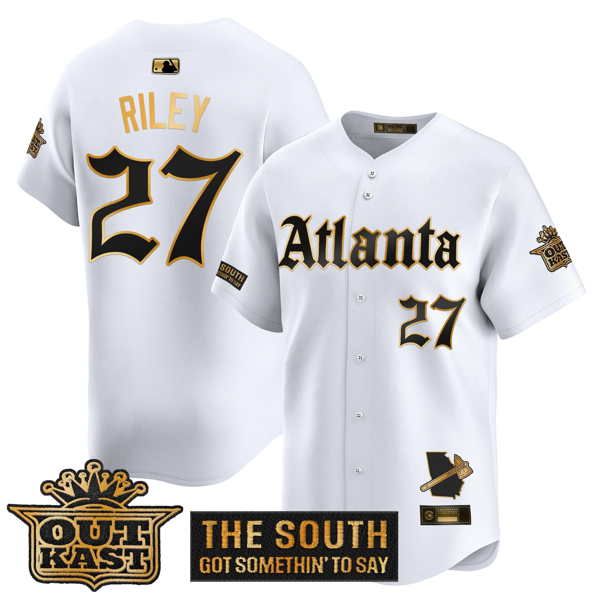 Men’s Atlanta ‘Gothic South x Outkast Edition’ Gold Vapor Premier Limited Jersey