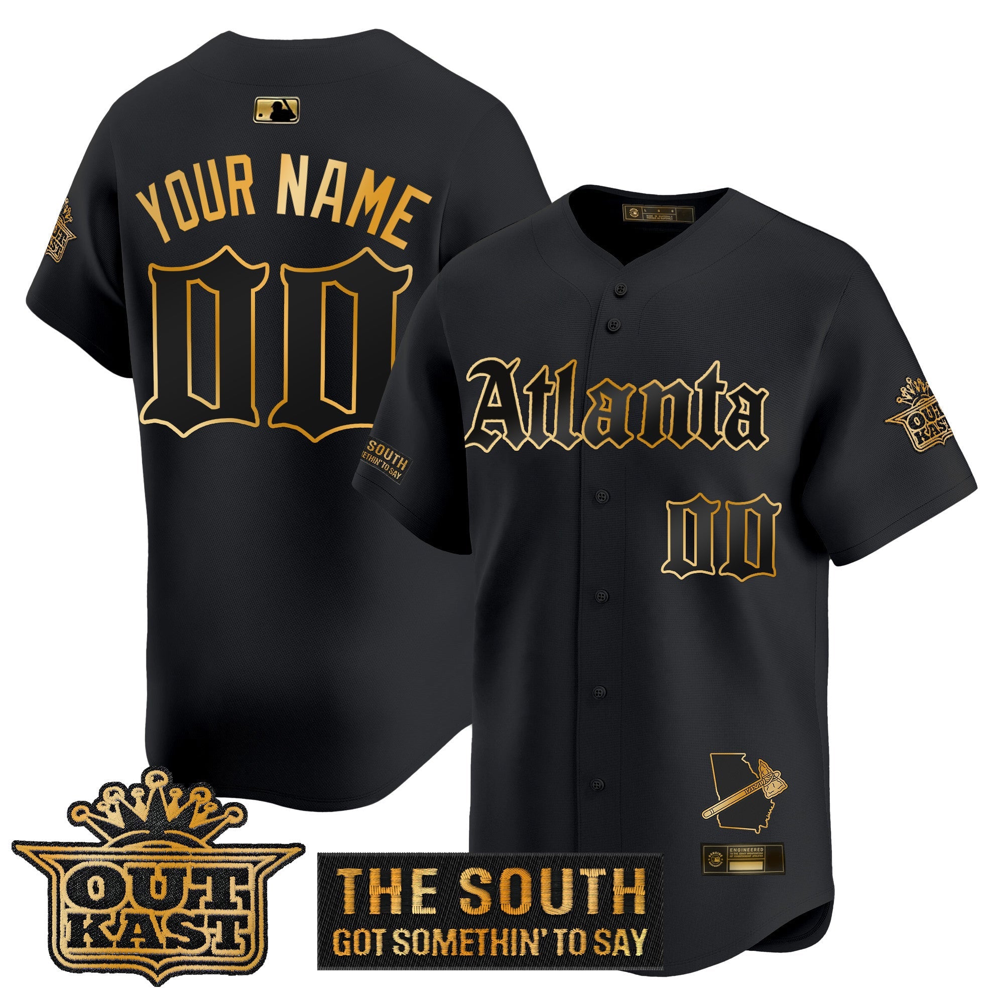 Atlanta ‘Gothic South x Outkast Edition’ Gold Vapor Premier Limited Custom Jersey