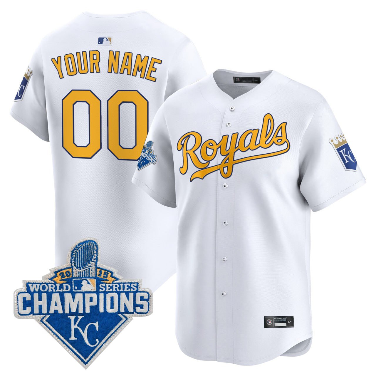 Kansas City World Series Patch White Vapor Premier Limited Custom Jersey