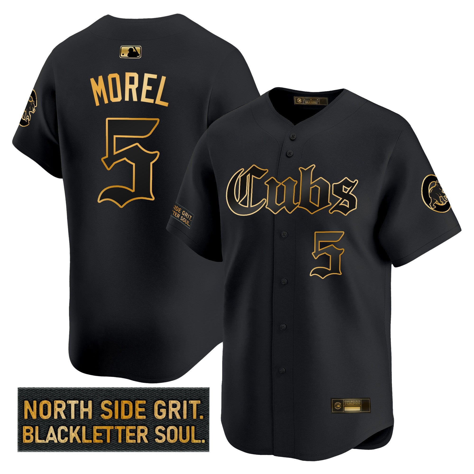 Men’s Chicago ‘Gothic North Side Edition’ Gold Vapor Premier Limited Jersey