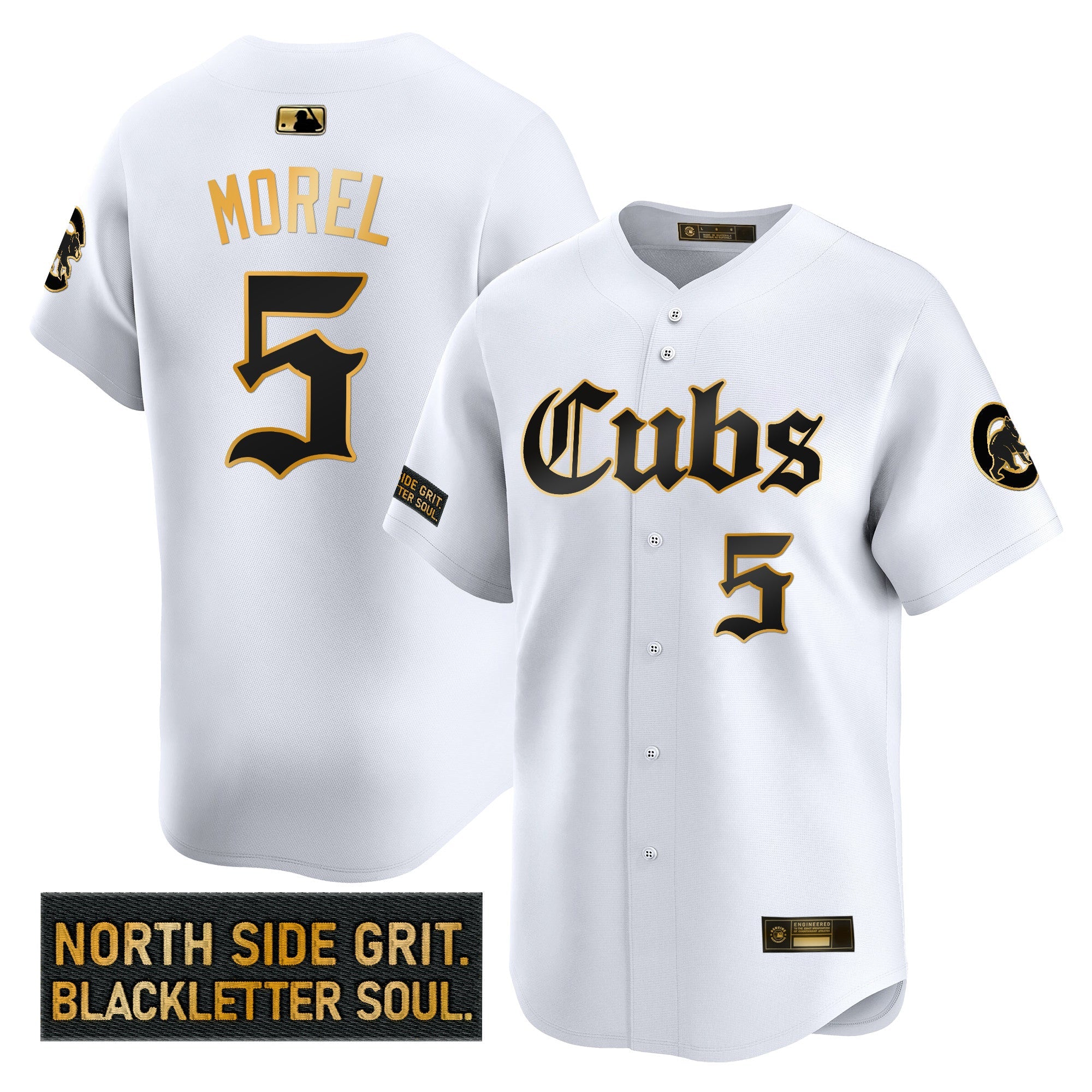 Men’s Chicago ‘Gothic North Side Edition’ Gold Vapor Premier Limited Jersey