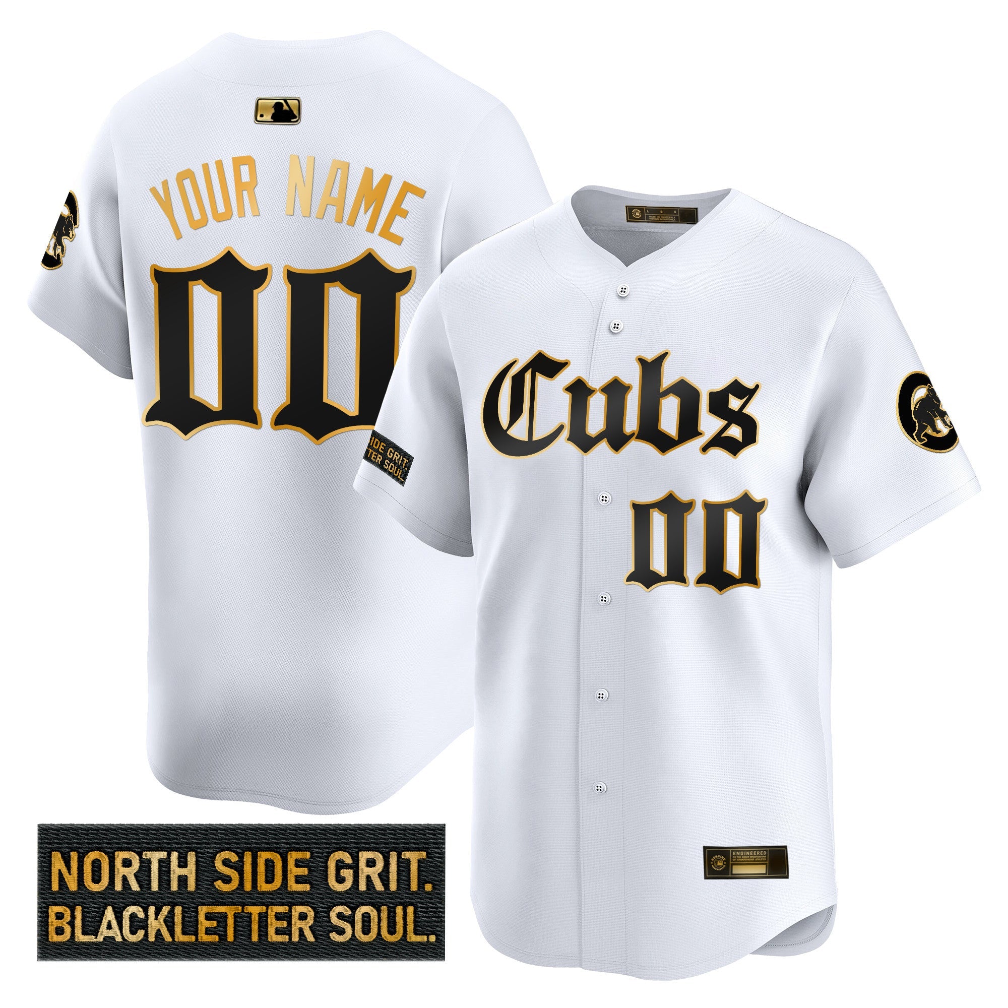 Chicago ‘Gothic North Side Edition’ Gold Vapor Premier Limited Custom Jersey