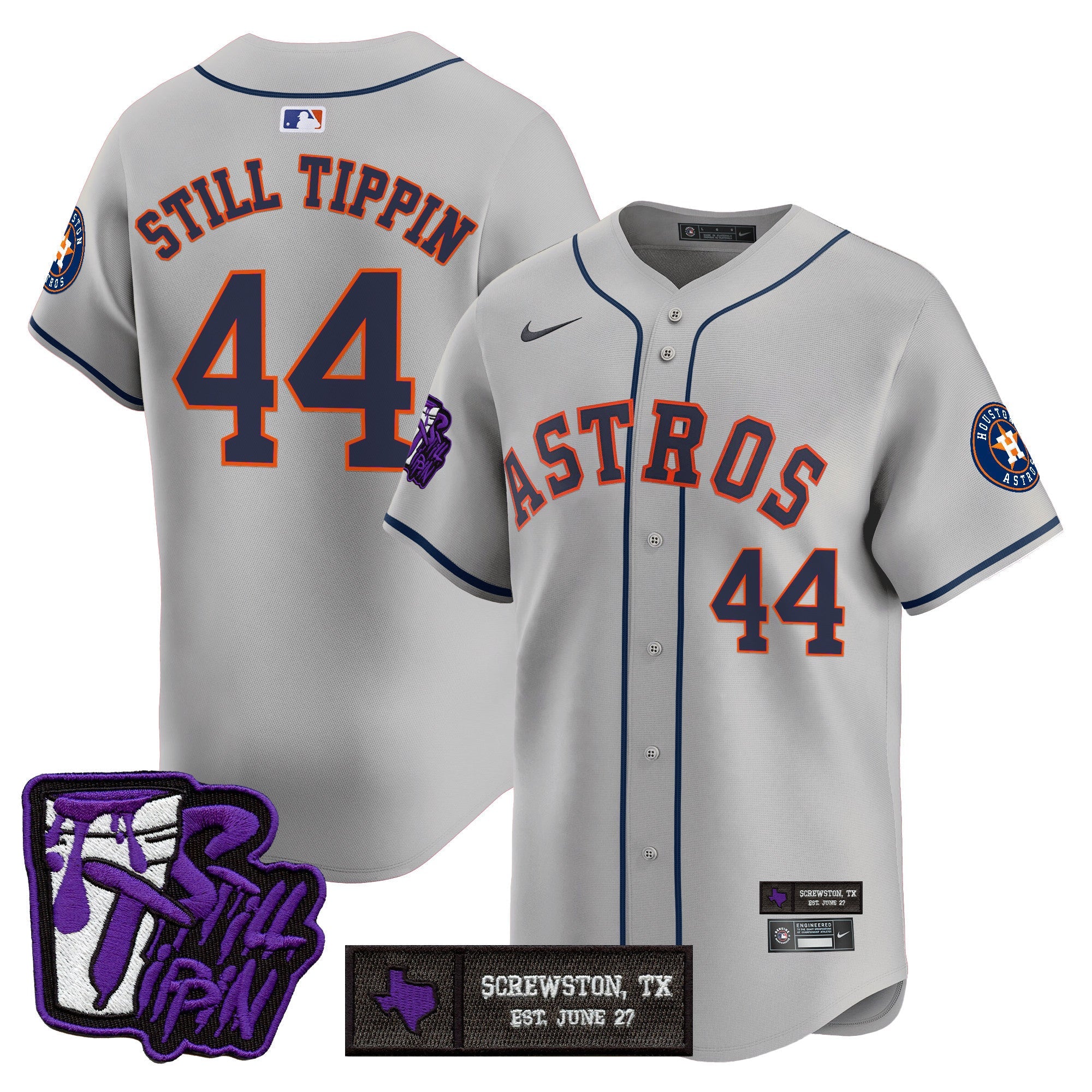 Men’s Houston DJ Screw Still Tippin Purple Patch Vapor Premier Limited Jersey