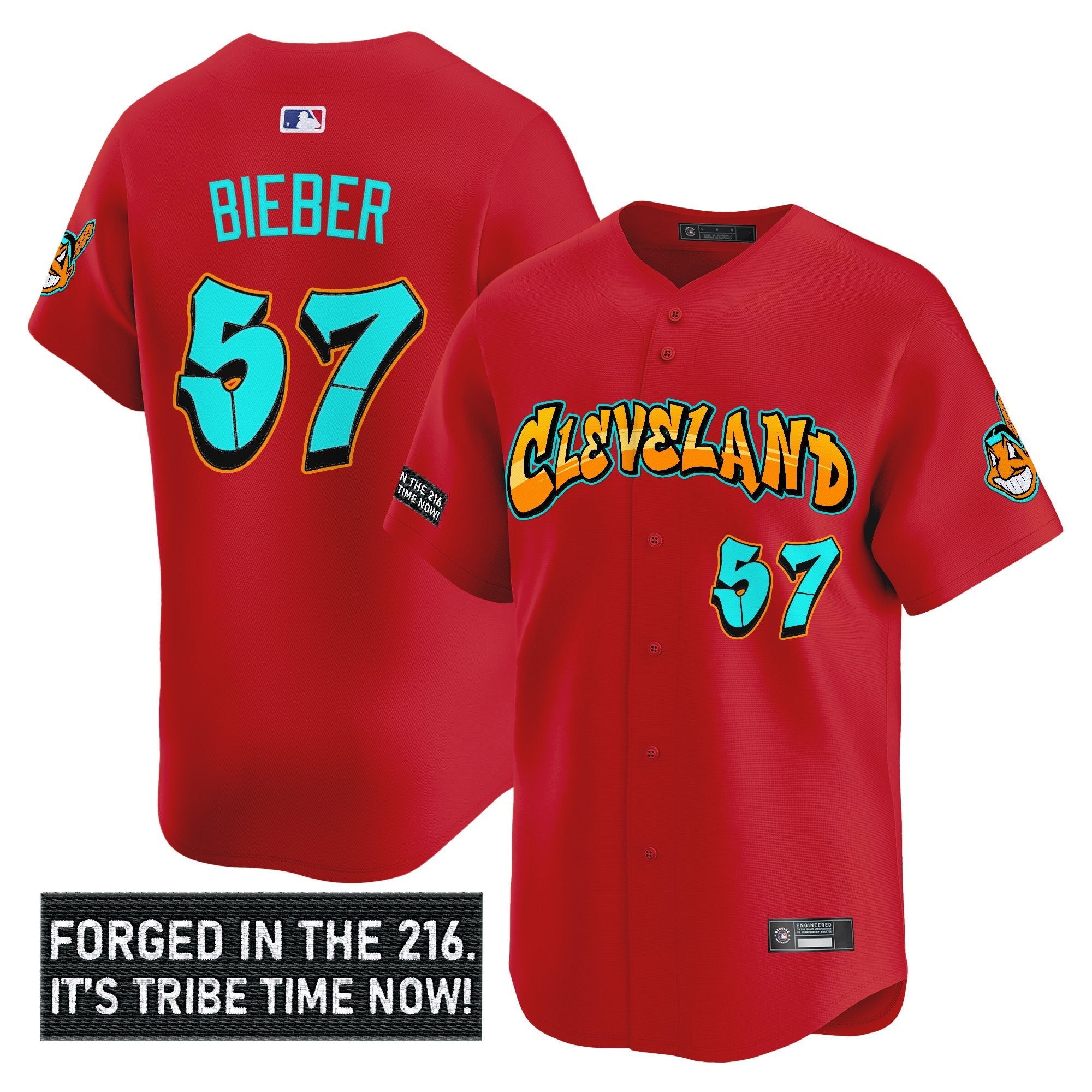 Men’s Cleveland Indians ‘Graffiti 216 Ink Edition’ Vapor Premier Limited Jersey