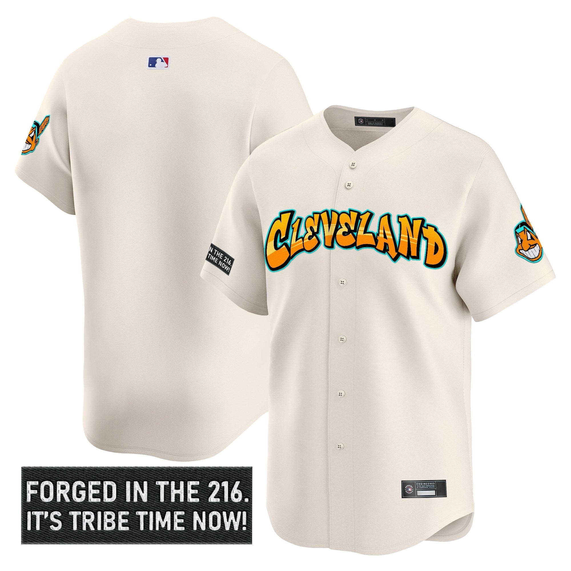 Men’s Cleveland Indians ‘Graffiti 216 Ink Edition’ Vapor Premier Limited Jersey