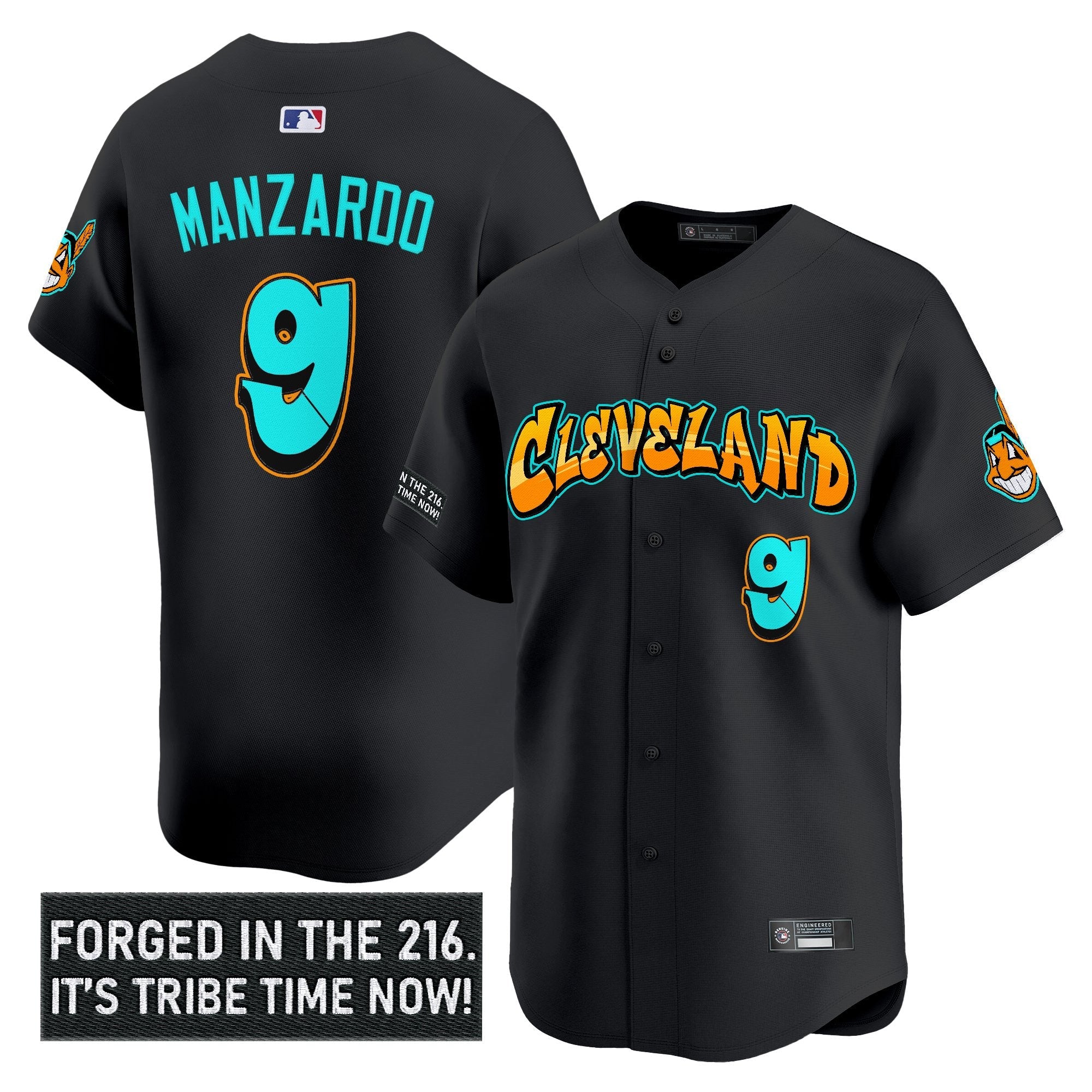 Men’s Cleveland Indians ‘Graffiti 216 Ink Edition’ Vapor Premier Limited Jersey