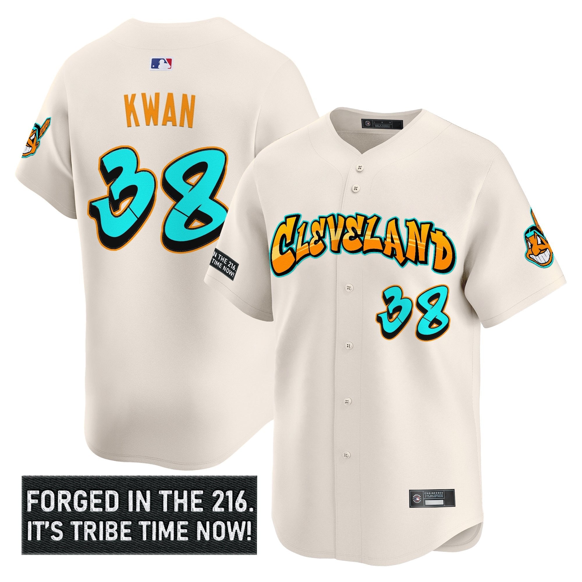 Men’s Cleveland Indians ‘Graffiti 216 Ink Edition’ Vapor Premier Limited Jersey