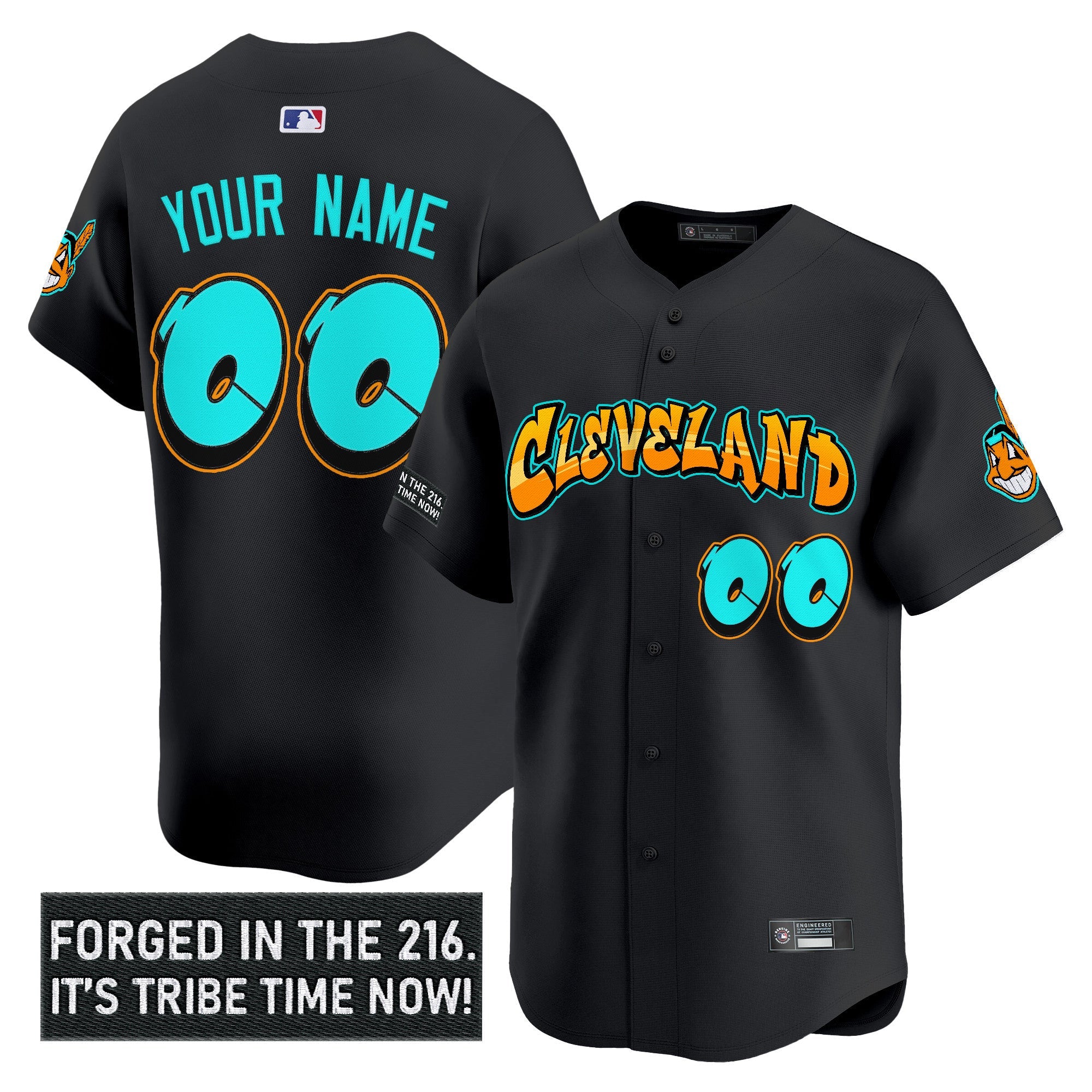 Cleveland Indians ‘Graffiti 216 Ink Edition’ Vapor Premier Limited Custom Jersey