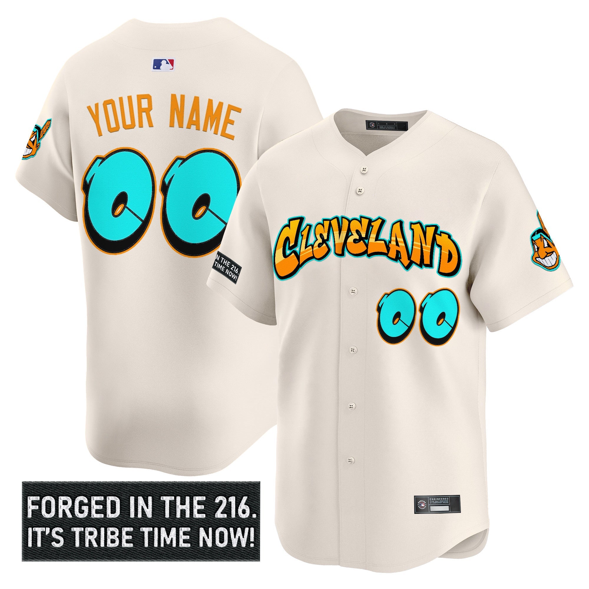 Cleveland Indians ‘Graffiti 216 Ink Edition’ Vapor Premier Limited Custom Jersey