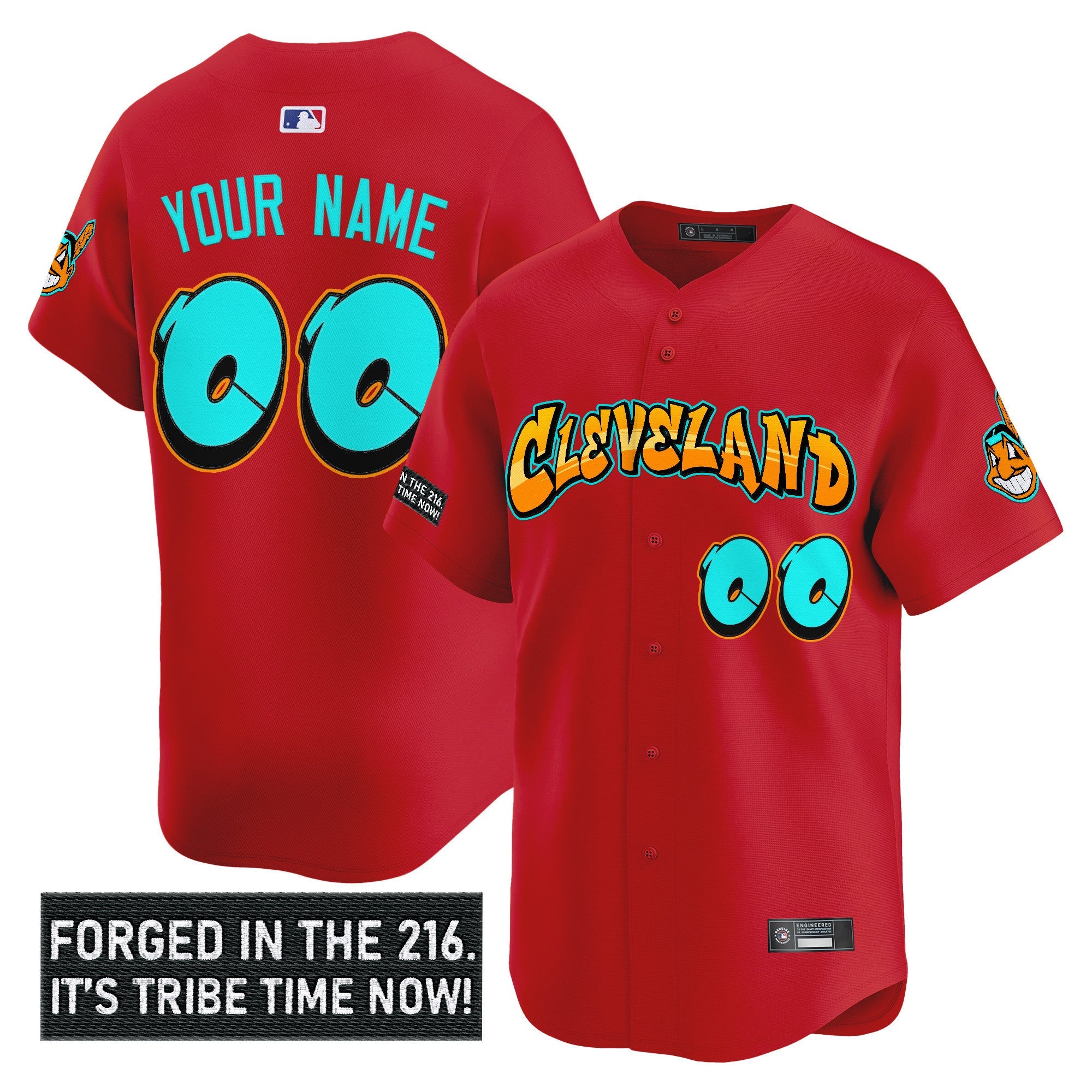 Cleveland Indians ‘Graffiti 216 Ink Edition’ Vapor Premier Limited Custom Jersey