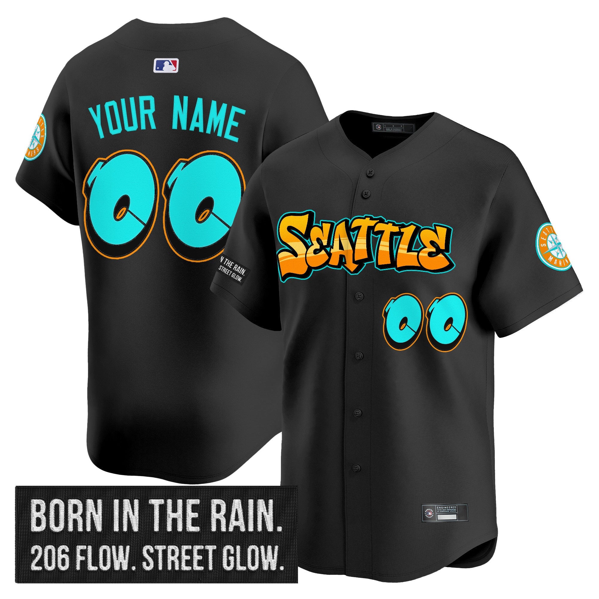 Seattle ‘Graffiti Emerald Drop Edition’ Vapor Premier Limited Custom Jersey