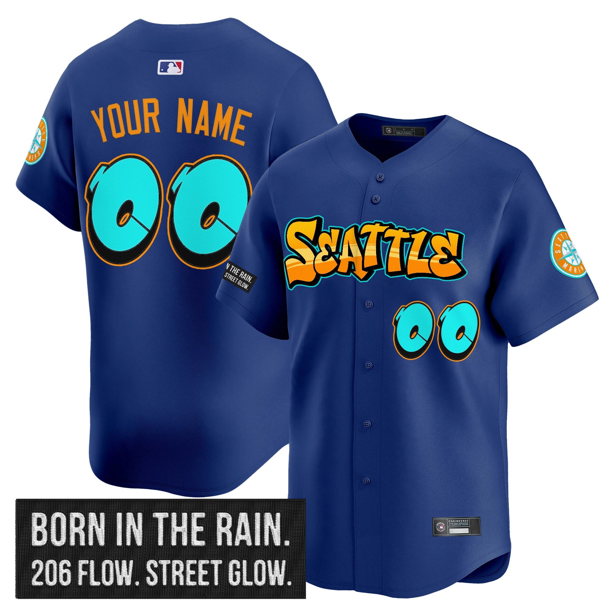 Seattle ‘Graffiti Emerald Drop Edition’ Vapor Premier Limited Custom Jersey