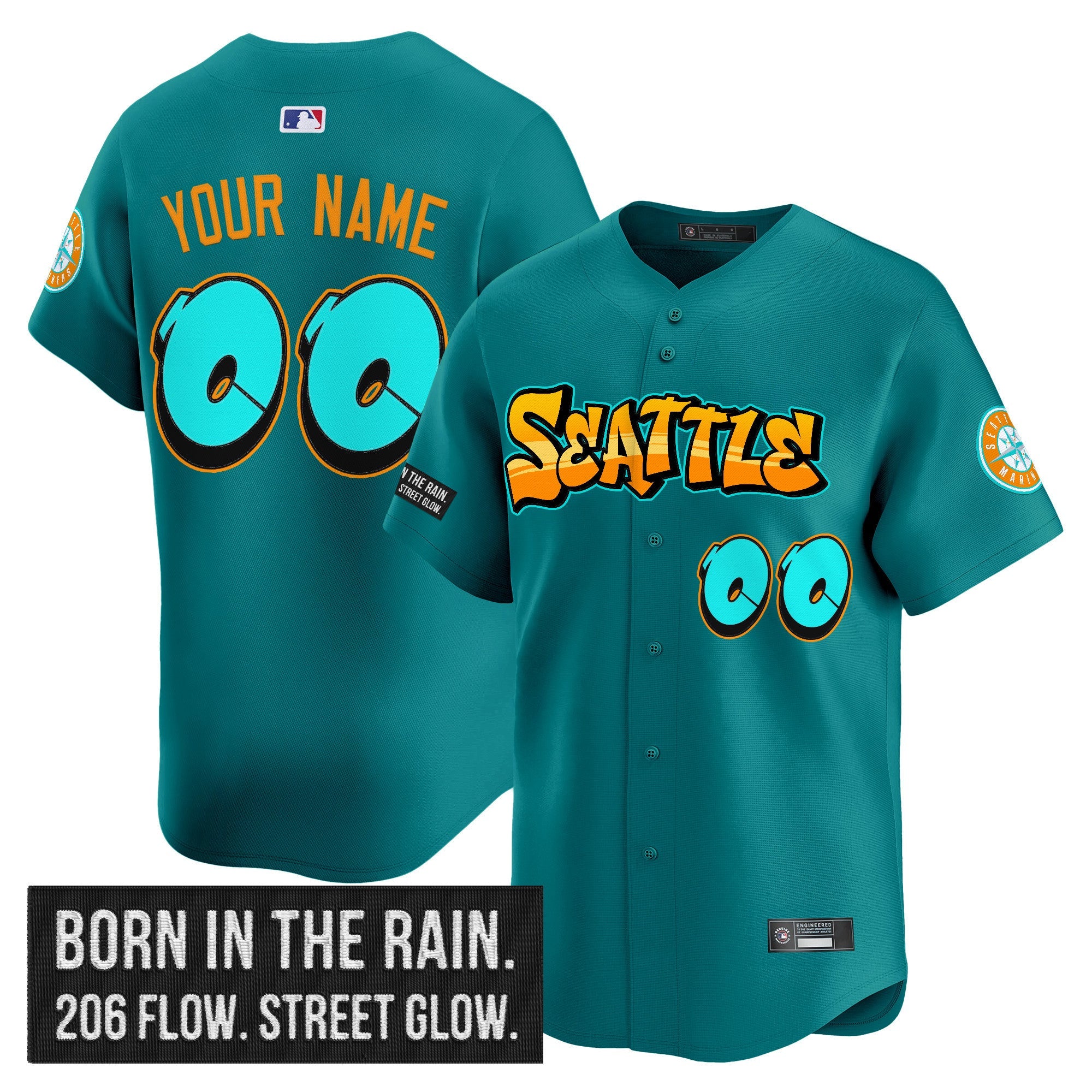 Seattle ‘Graffiti Emerald Drop Edition’ Vapor Premier Limited Custom Jersey