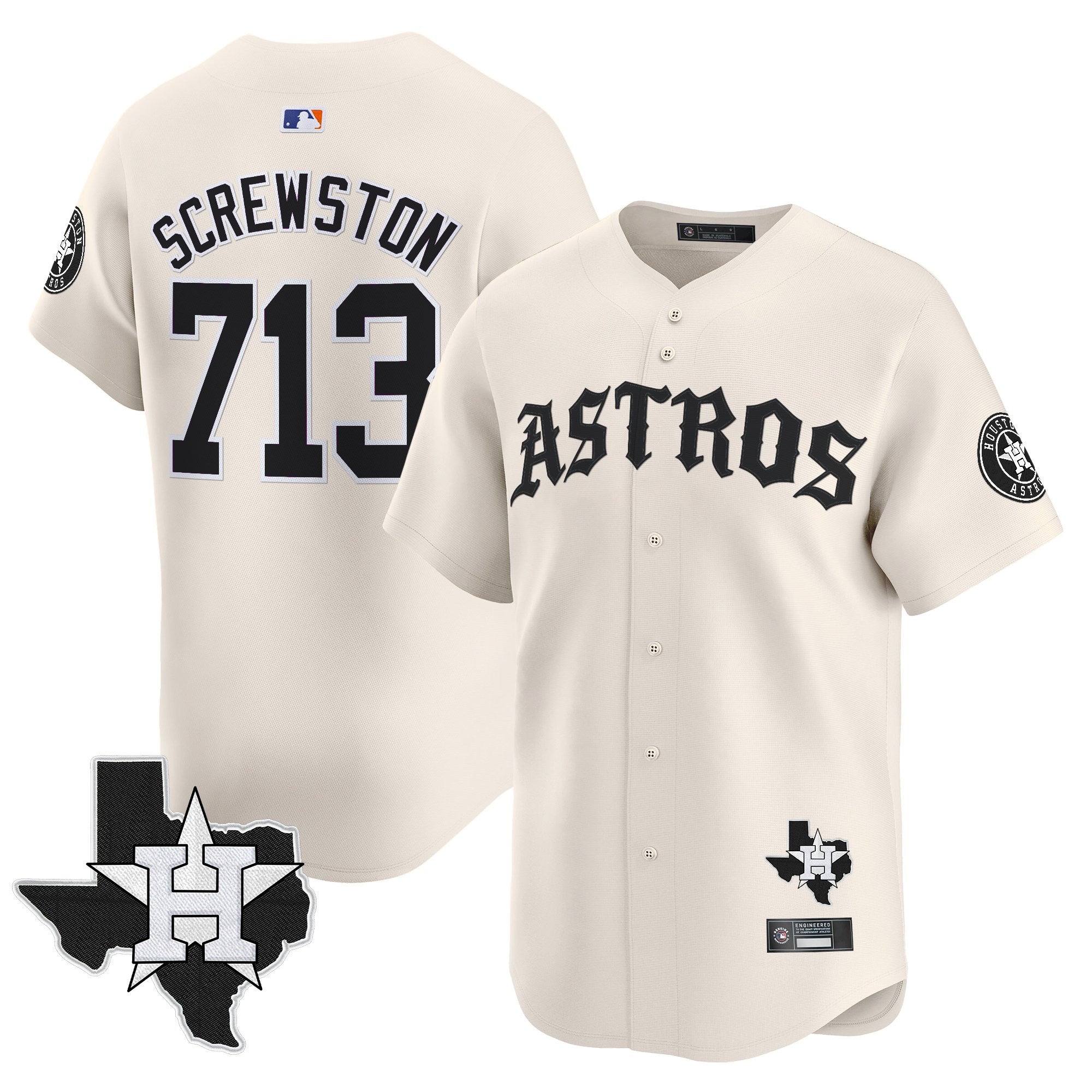 Men’s Houston ‘Old English Edition’ Vapor Premier Limited Jersey