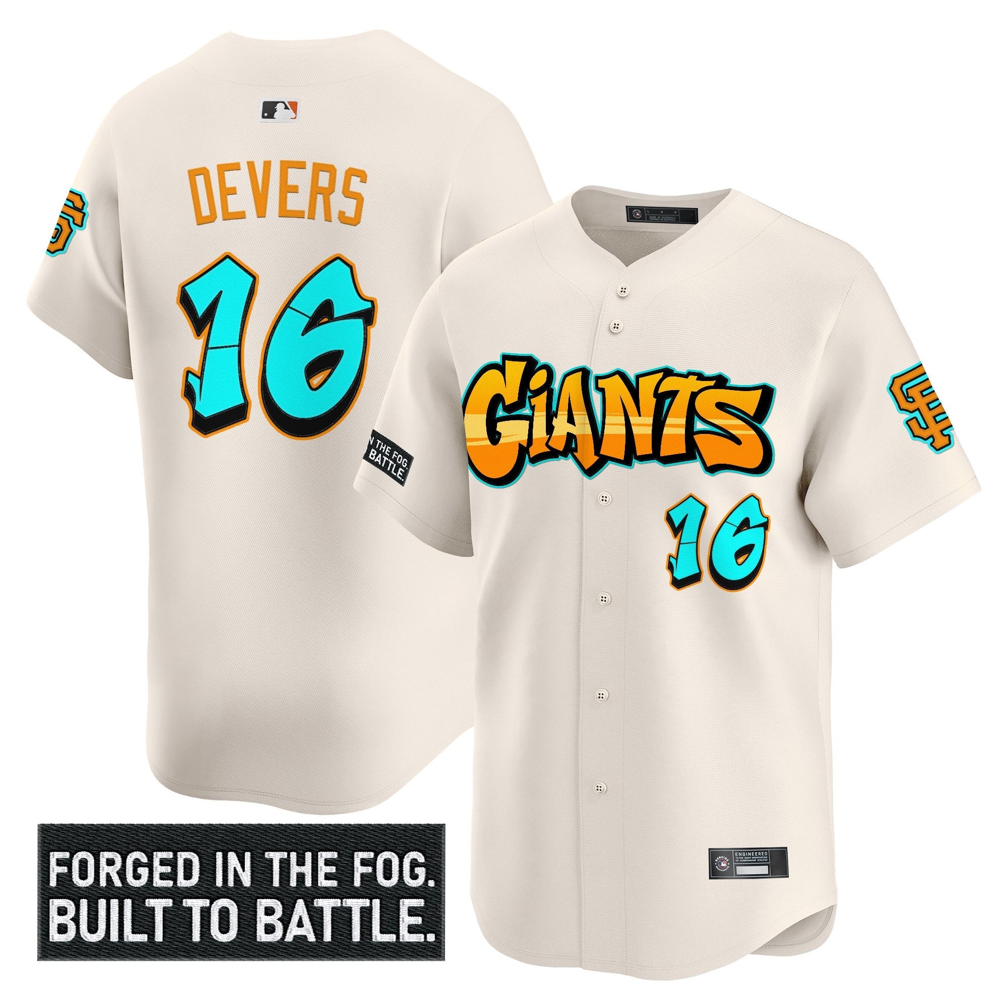 Men’s San Francisco ‘Graffiti Fog City Drop’ Vapor Premier Limited Jersey