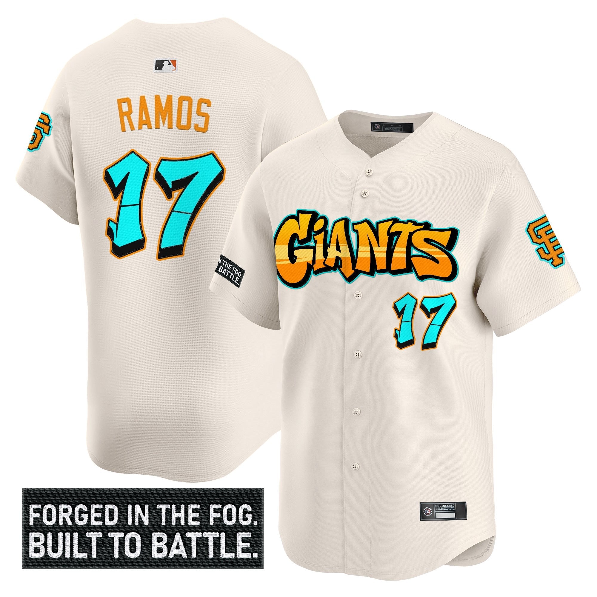 Men’s San Francisco ‘Graffiti Fog City Drop’ Vapor Premier Limited Jersey