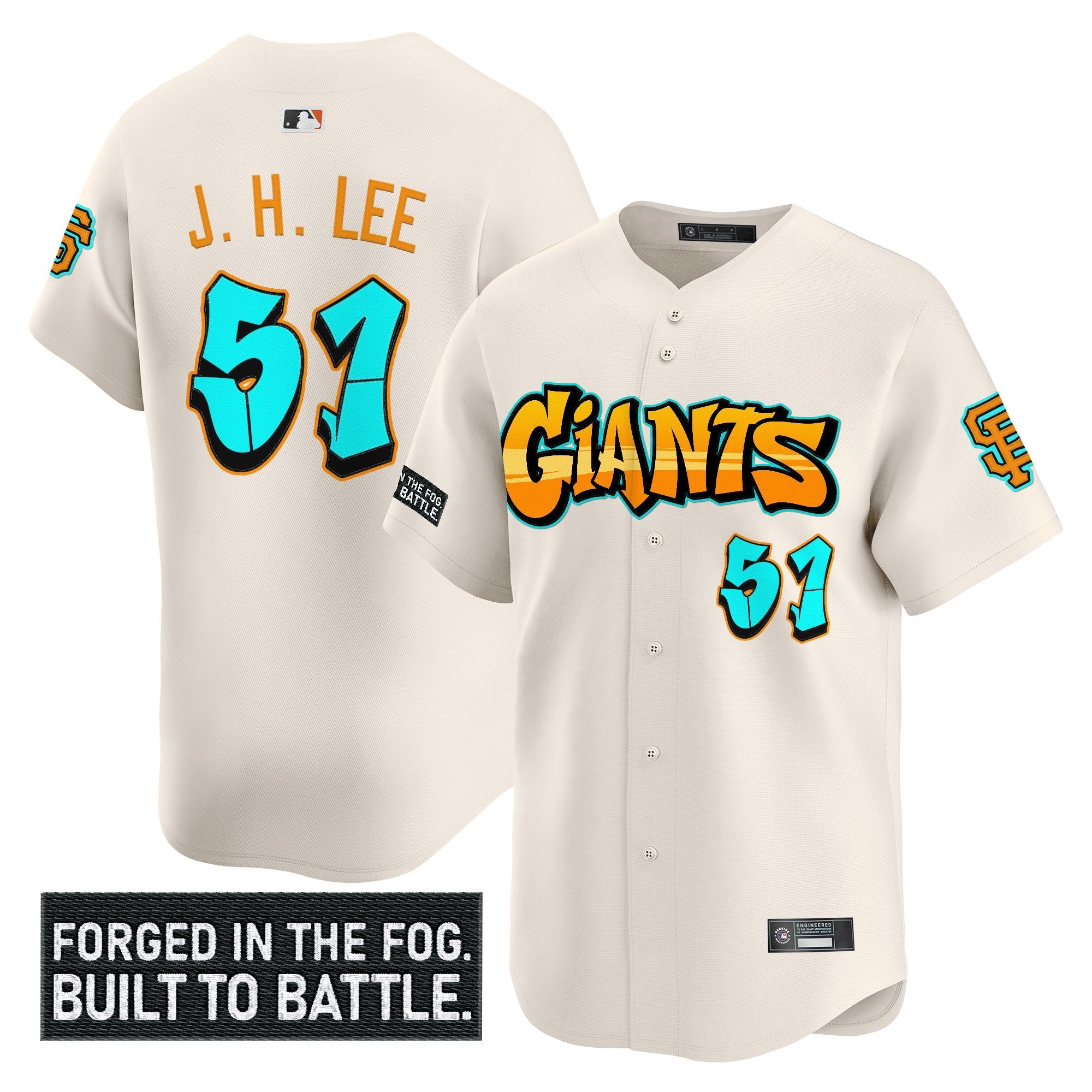 Men’s San Francisco ‘Graffiti Fog City Drop’ Vapor Premier Limited Jersey