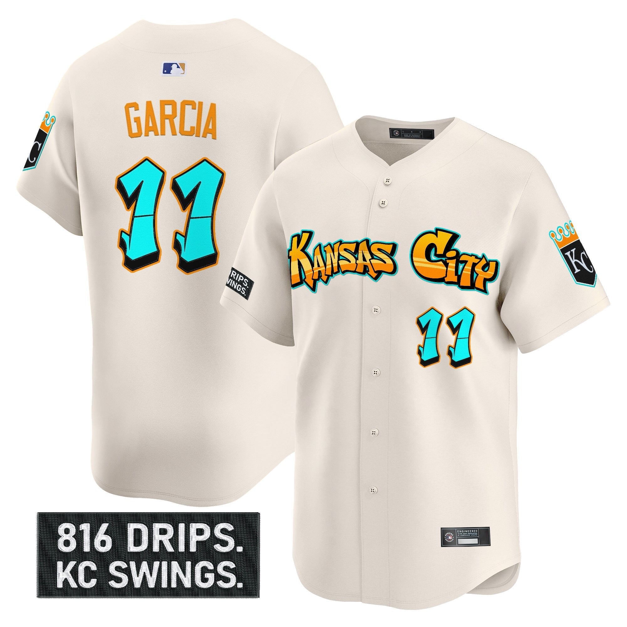 Men’s Kansas City ‘Graffiti Crown Drop Edition’ Vapor Premier Limited Jersey