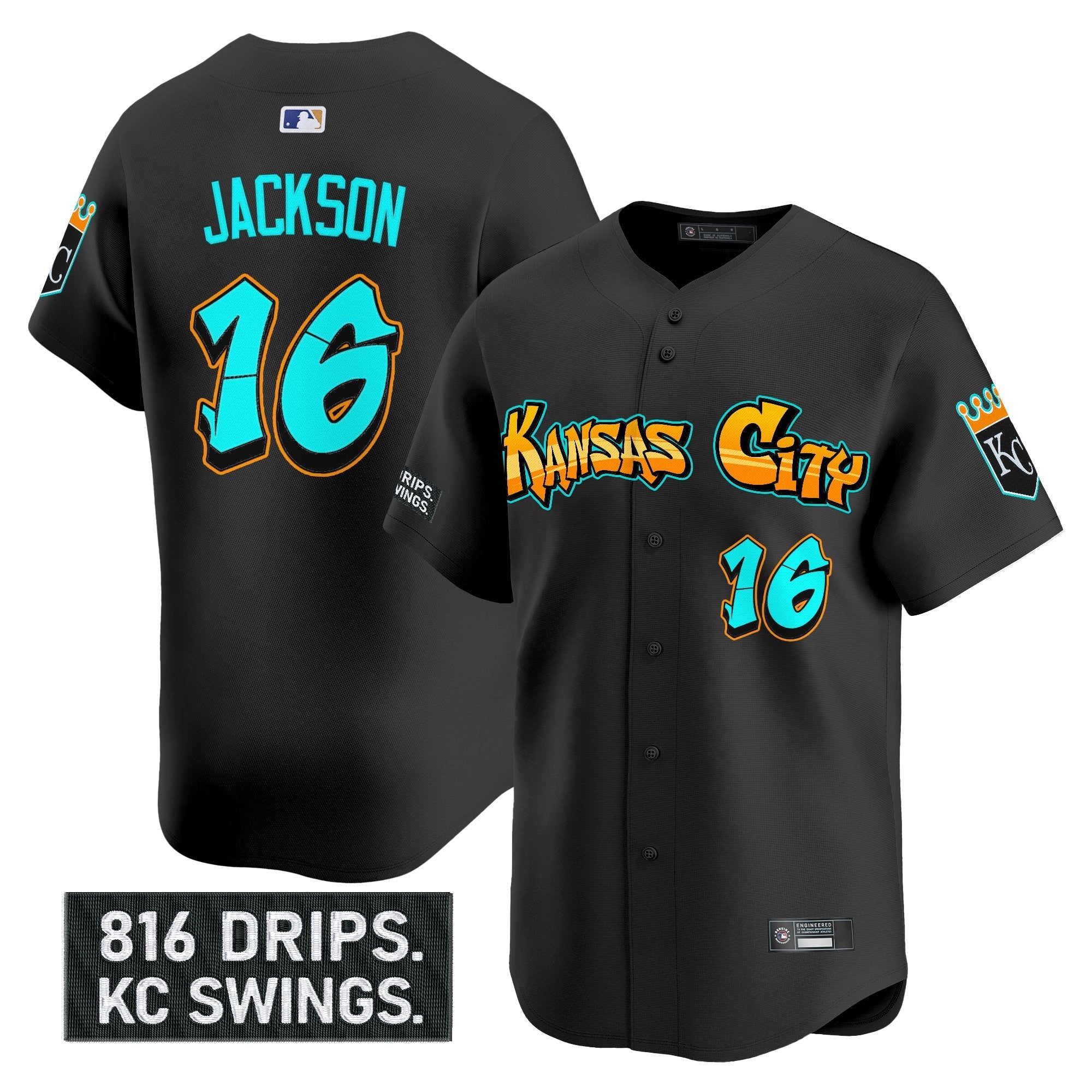 Men’s Kansas City ‘Graffiti Crown Drop Edition’ Vapor Premier Limited Jersey