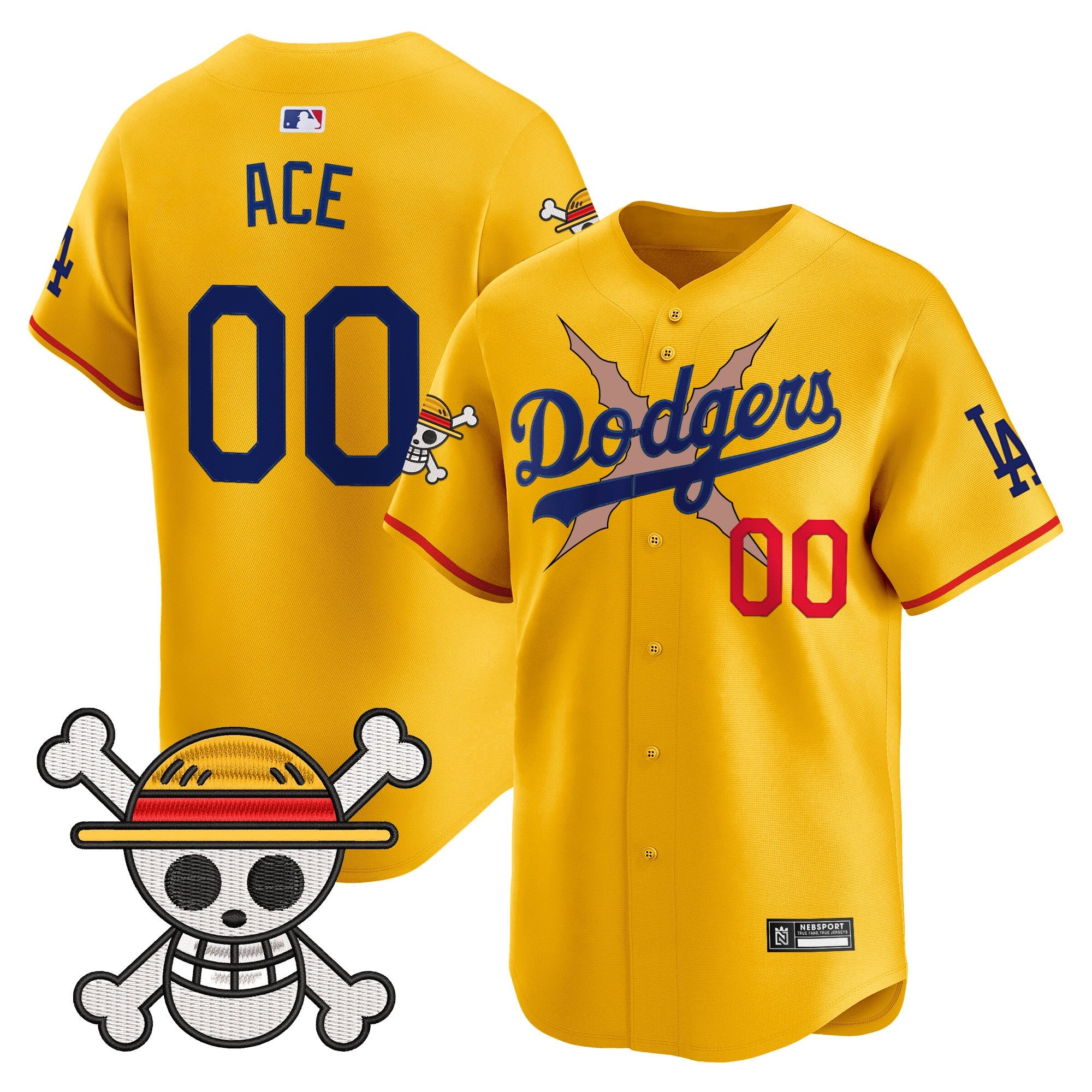 Men’s Los Angeles x One Piece 2025 Vapor Premier Limited Jersey – Stitched