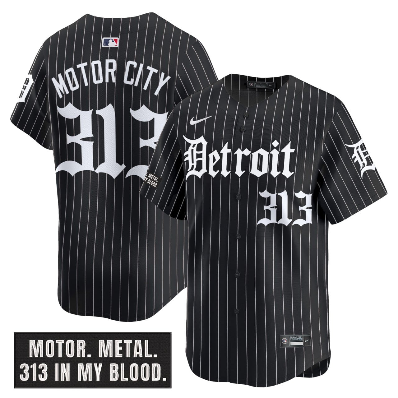 Men’s Detroit ‘Motor Gothic Edition’ Vapor Premier Limited Jersey