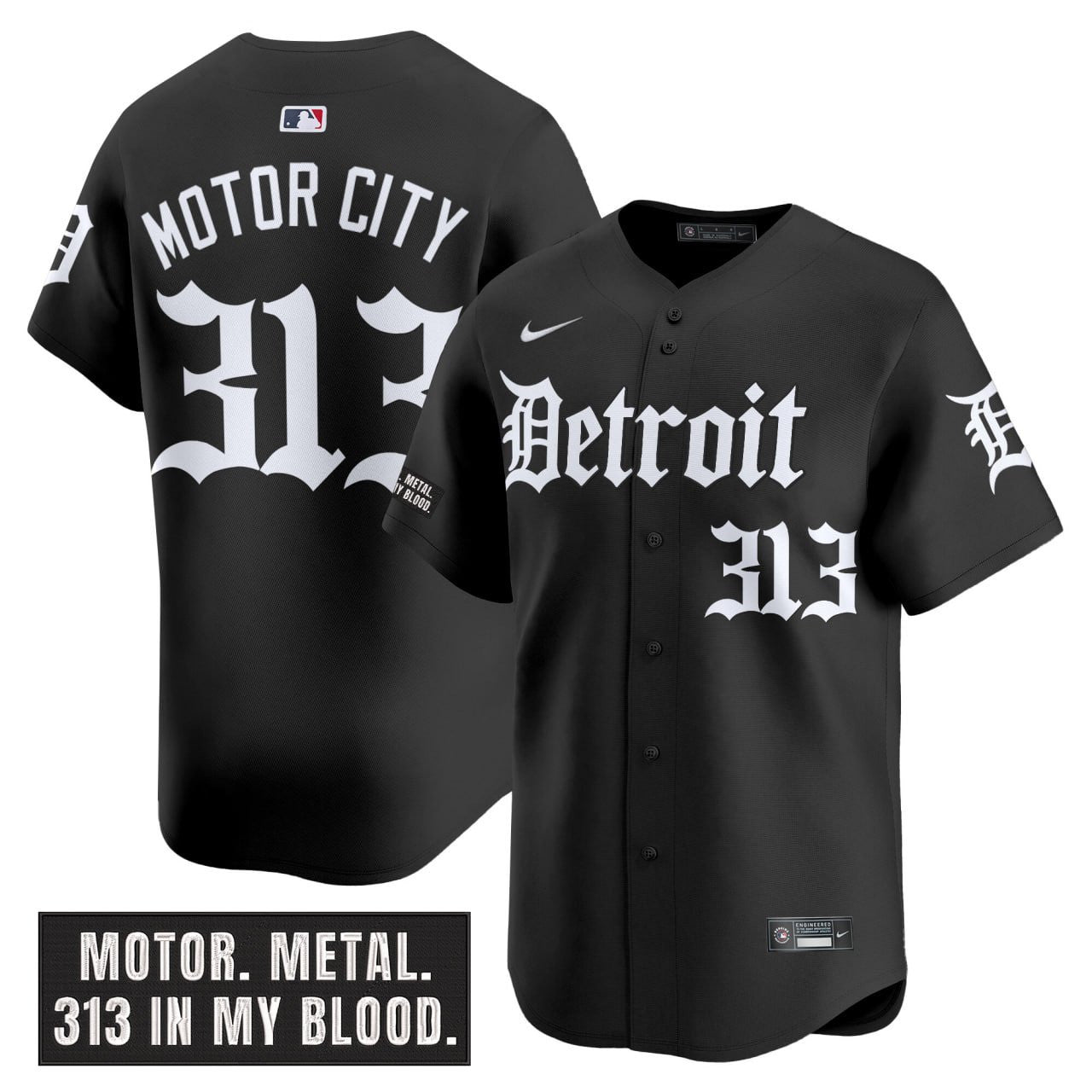 Men’s Detroit ‘Motor Gothic Edition’ Vapor Premier Limited Jersey