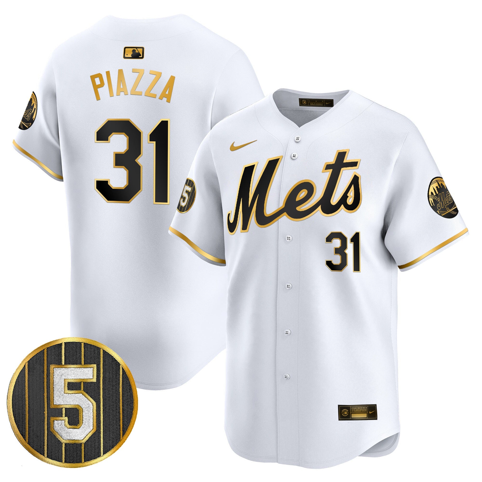 Men’s #5 David Wright Number Retirement Patch Vapor Premier Limited Jersey