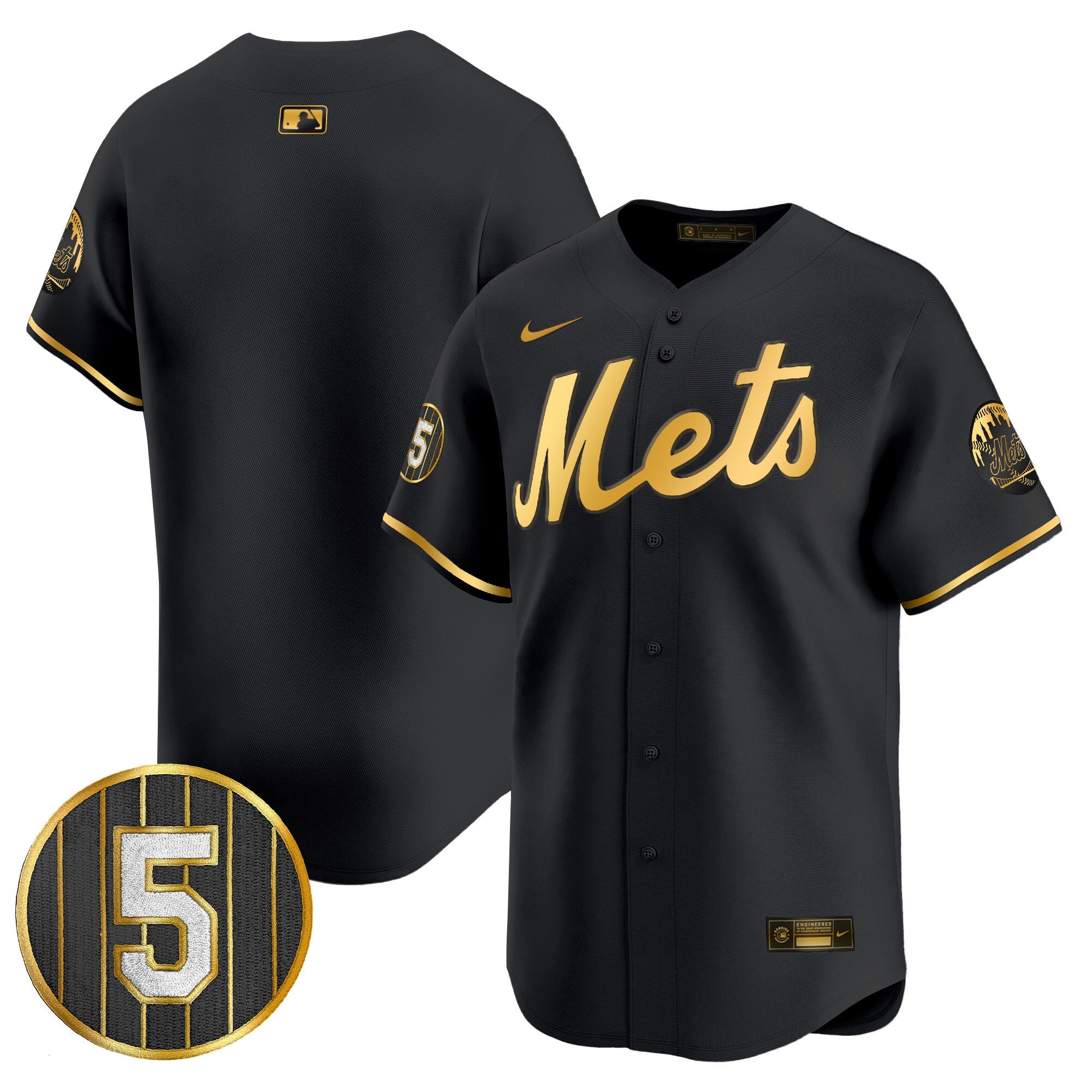 Men’s #5 David Wright Number Retirement Patch Vapor Premier Limited Jersey