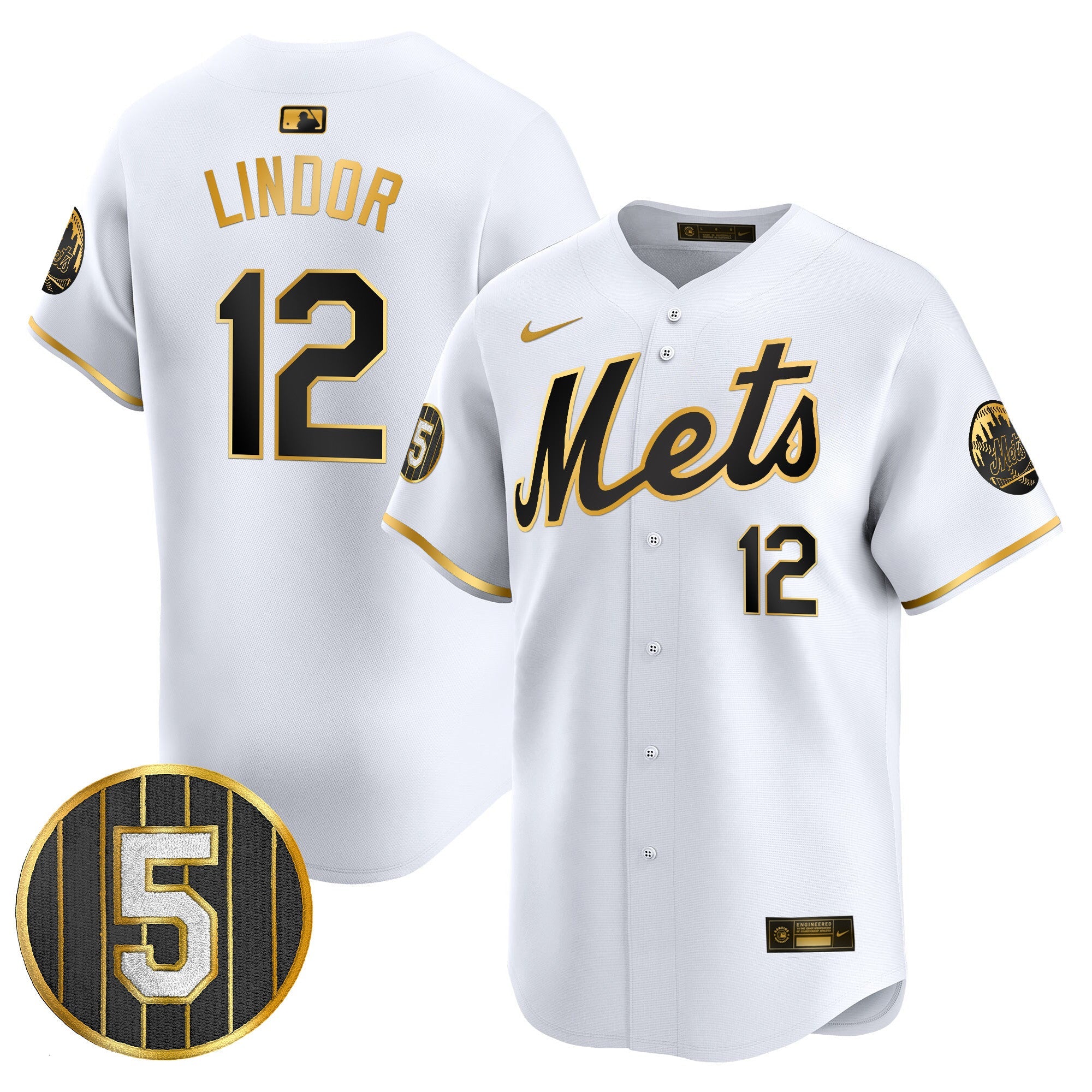 Men’s #5 David Wright Number Retirement Patch Vapor Premier Limited Jersey